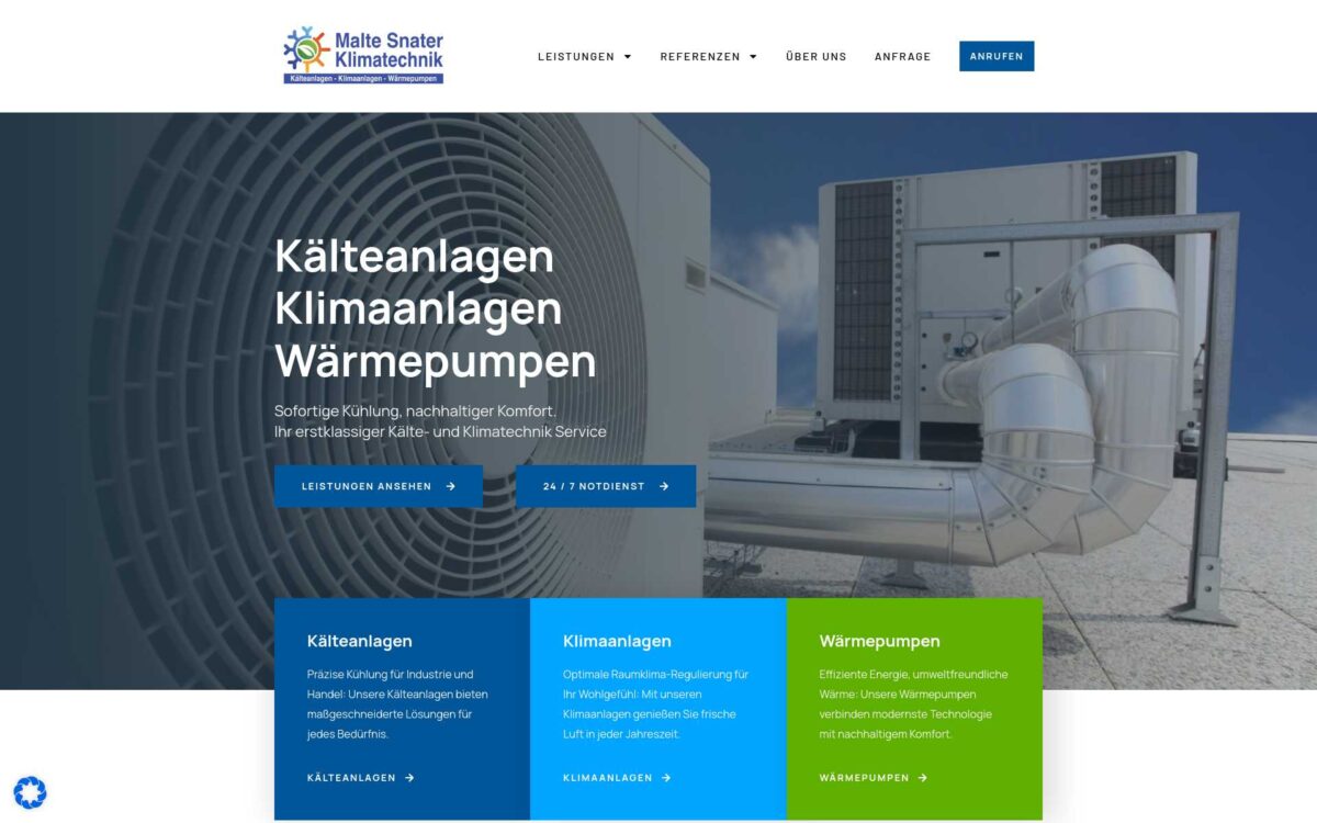 Screenshot der Website