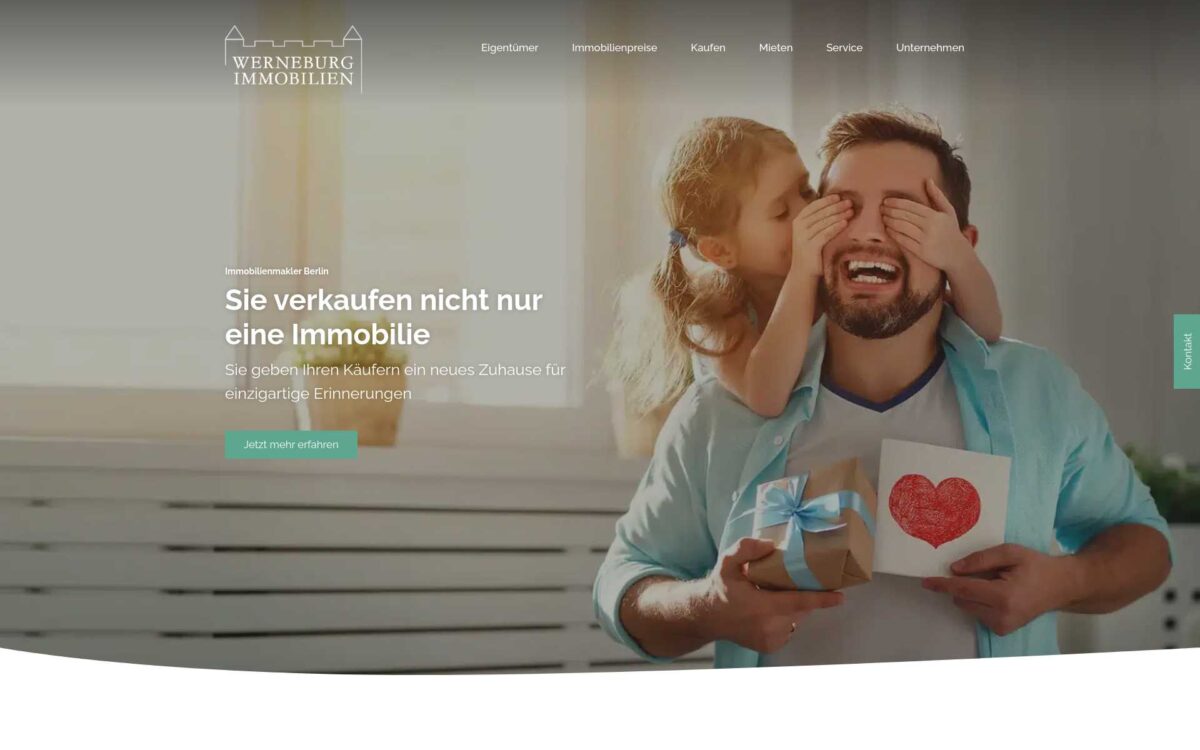 Screenshot der Website