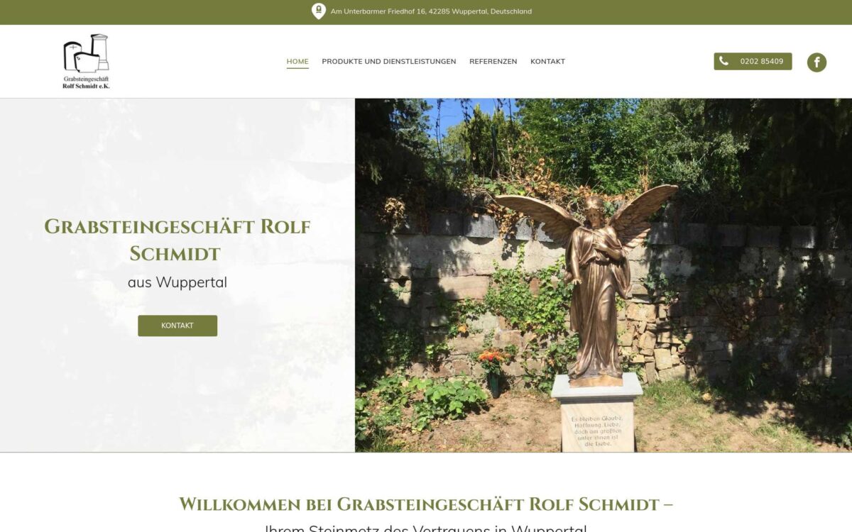 Screenshot der Website