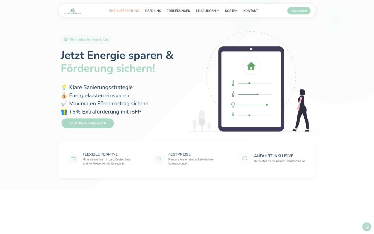 Screenshot der Website