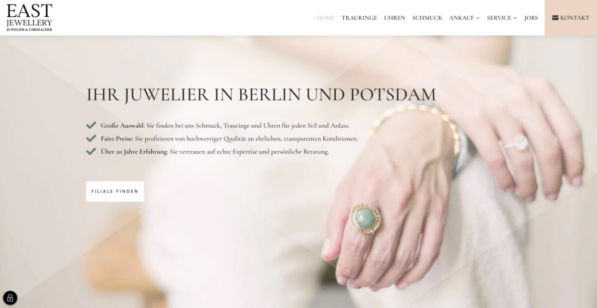 Screenshot der Website