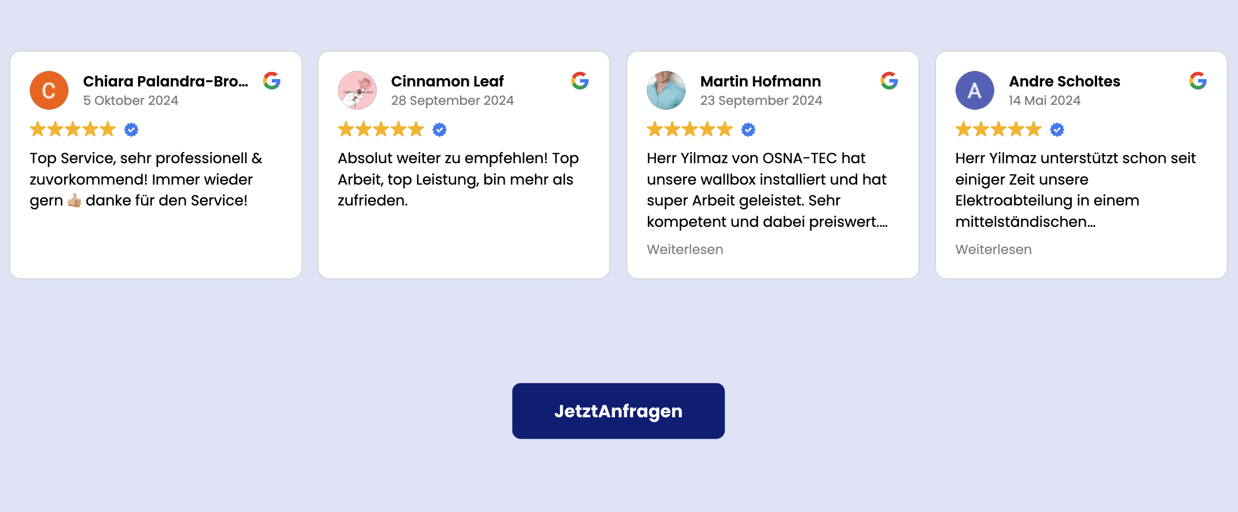 Ausschnitt 2 von 4 der Website von OSNATEC Betreuungsdienste, Osnabrück