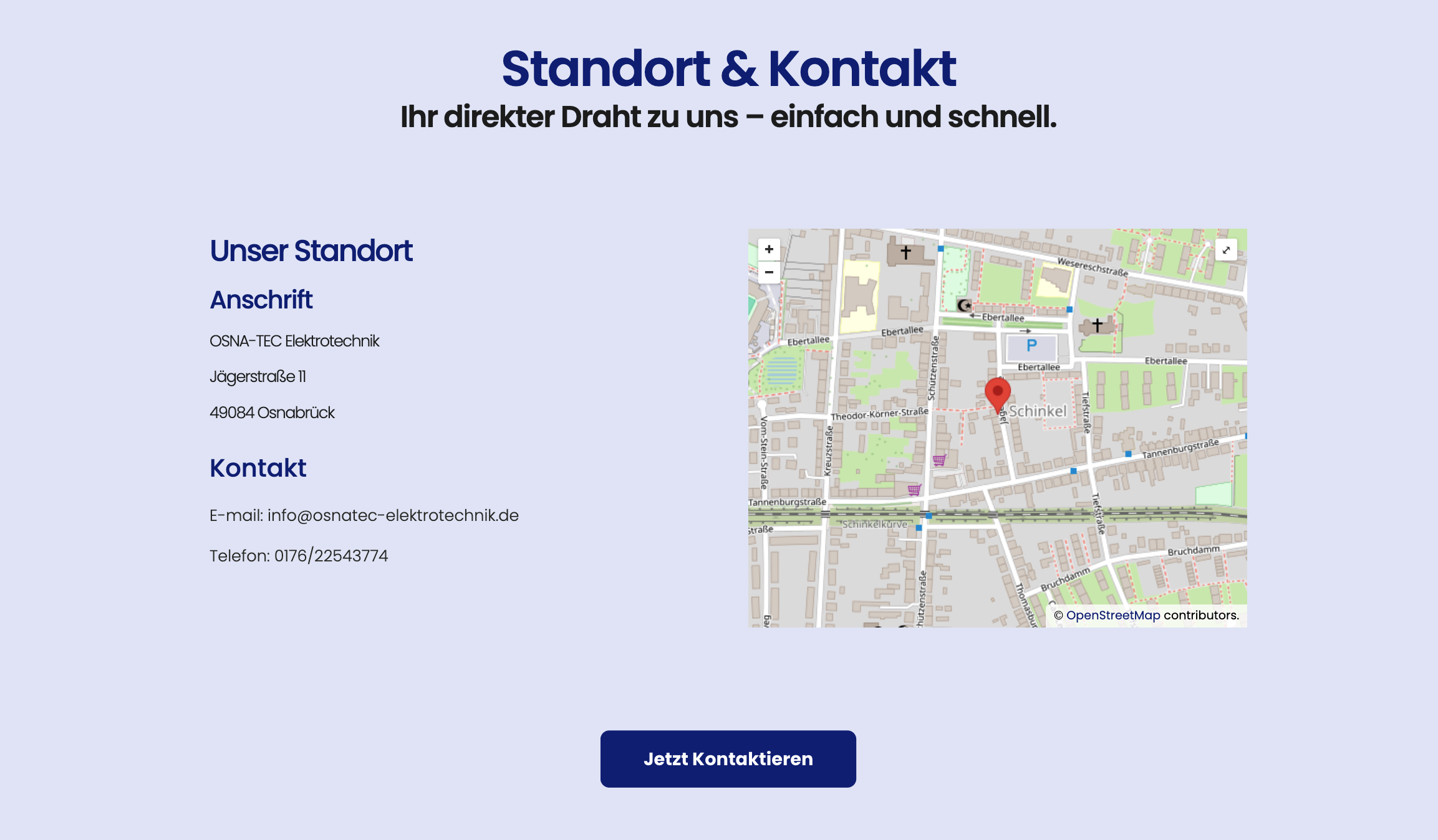 Ausschnitt 3 von 4 der Website von OSNATEC Betreuungsdienste, Osnabrück
