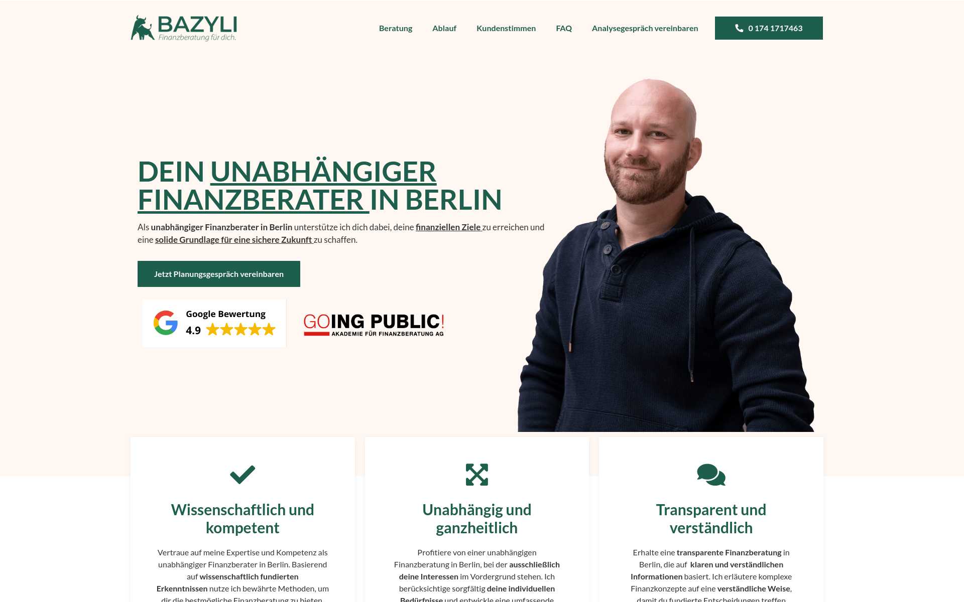 https://bazyli-finanzberatung.de/ Screenshot der Seite