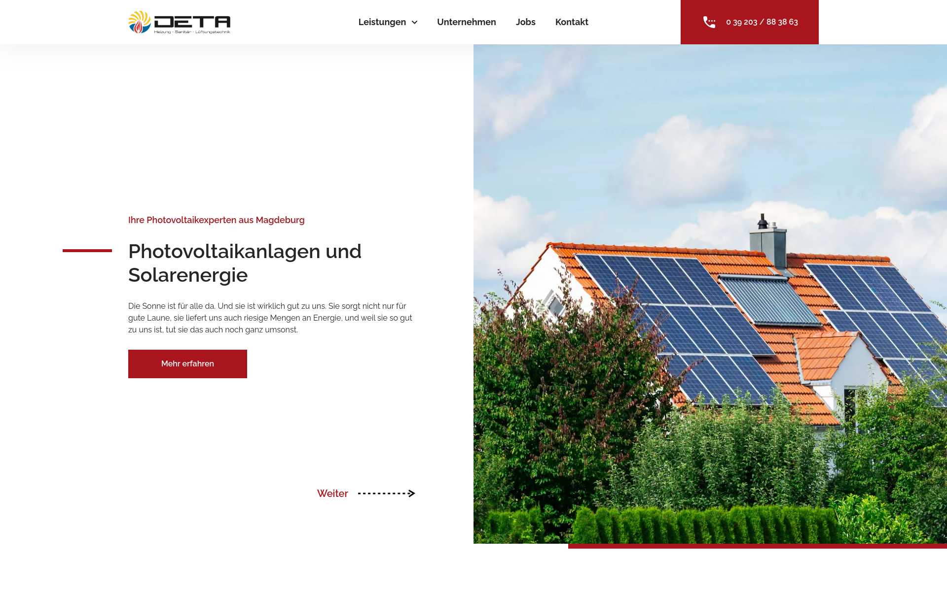 https://www.deta-magdeburg.de/ Screenshot der Seite