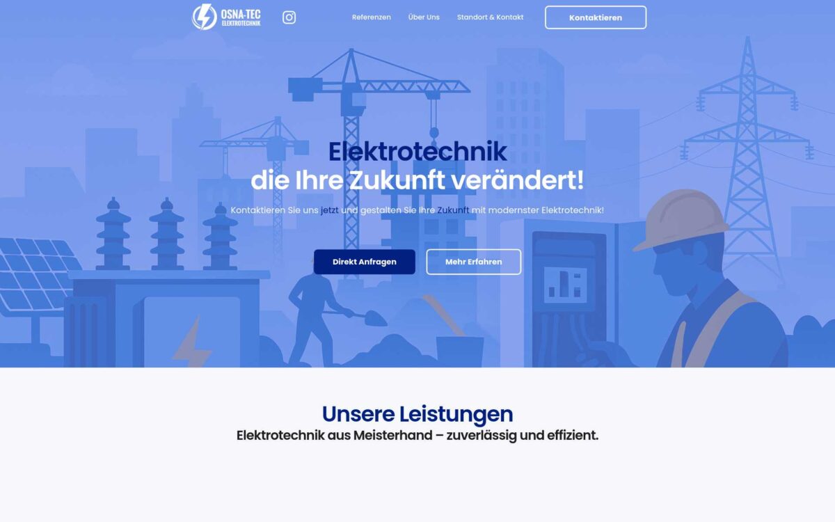 Screenshot der Website
