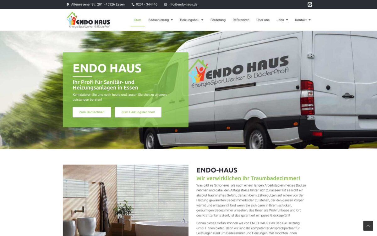 Screenshot der Website