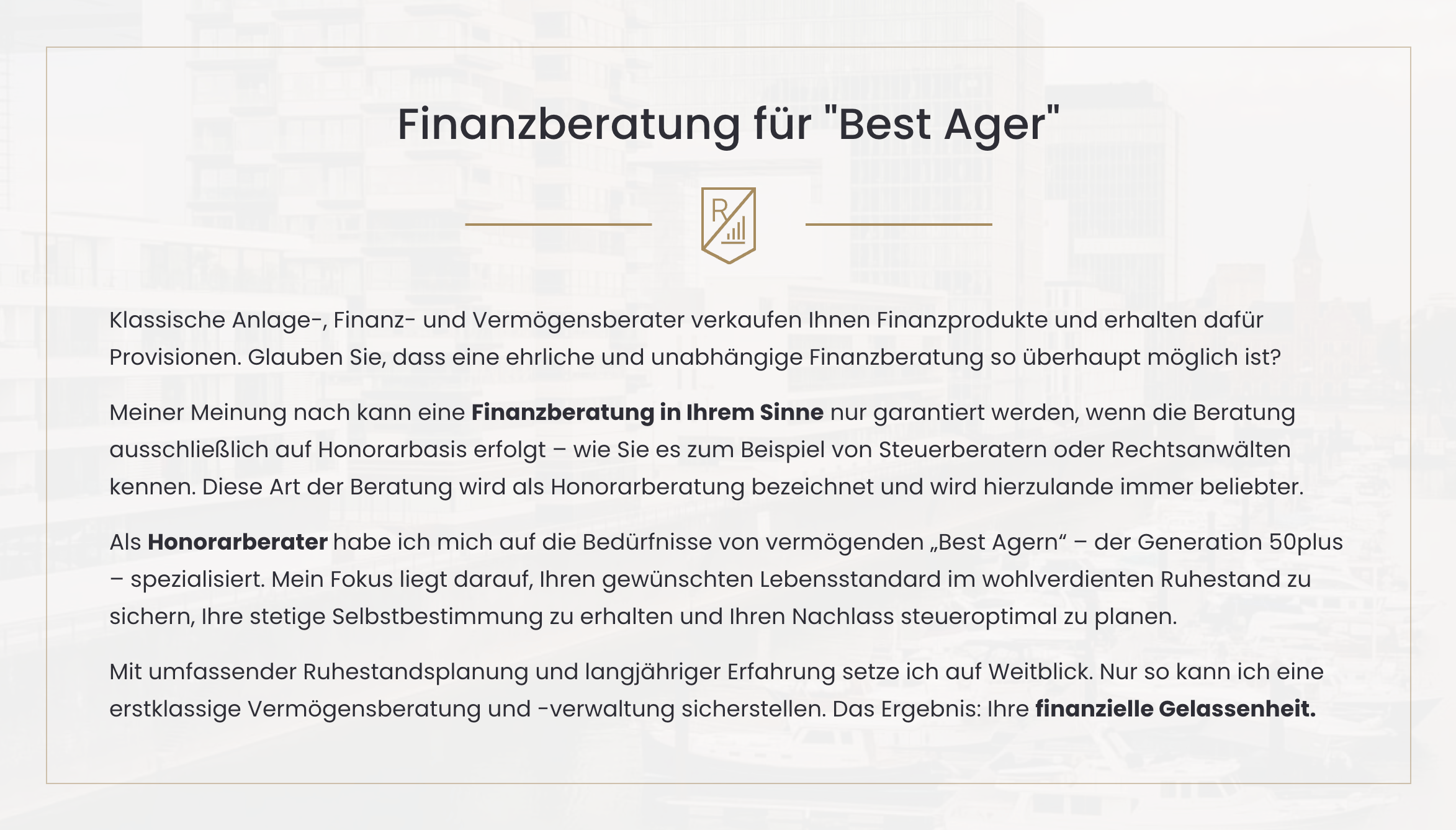 Ausschnitt 4 von 4 der Website von RHEINPLAN Gesellschaft für strategische Vermögensplanung mbH, Köln