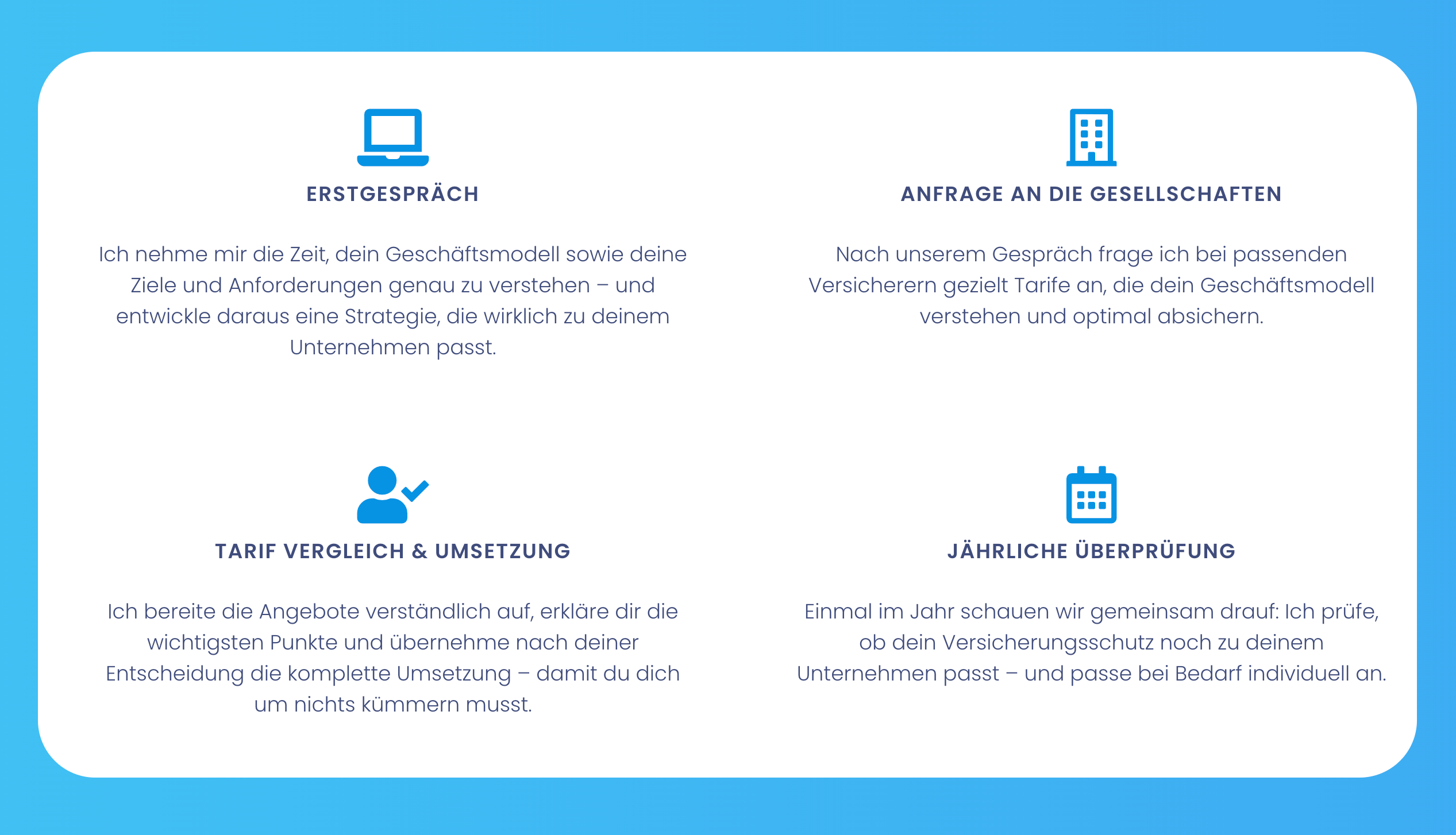 Ausschnitt 3 von 4 der Website von ENV Versicherungsmakler UG, Berlin