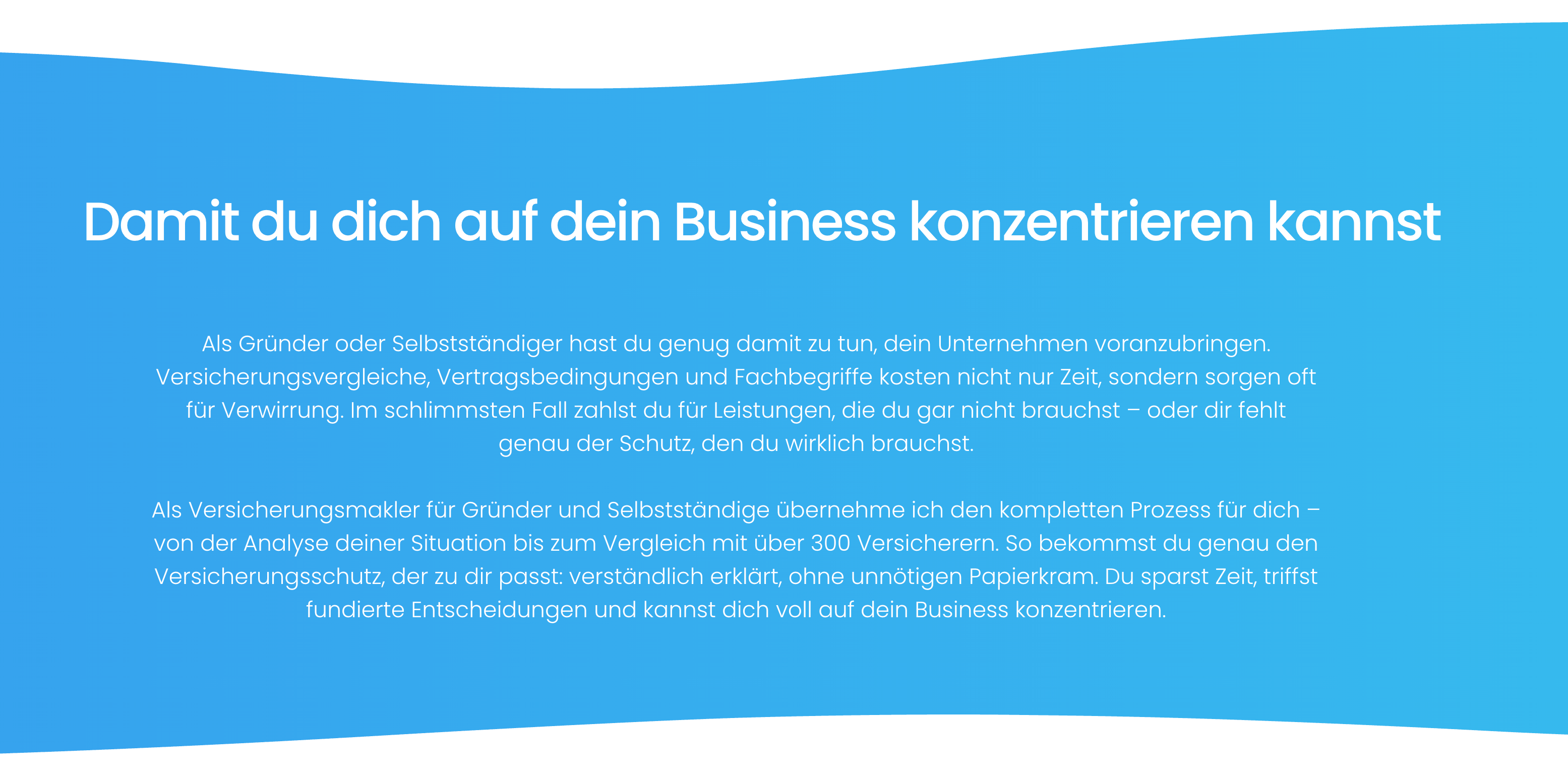 Ausschnitt 2 von 4 der Website von ENV Versicherungsmakler UG, Berlin