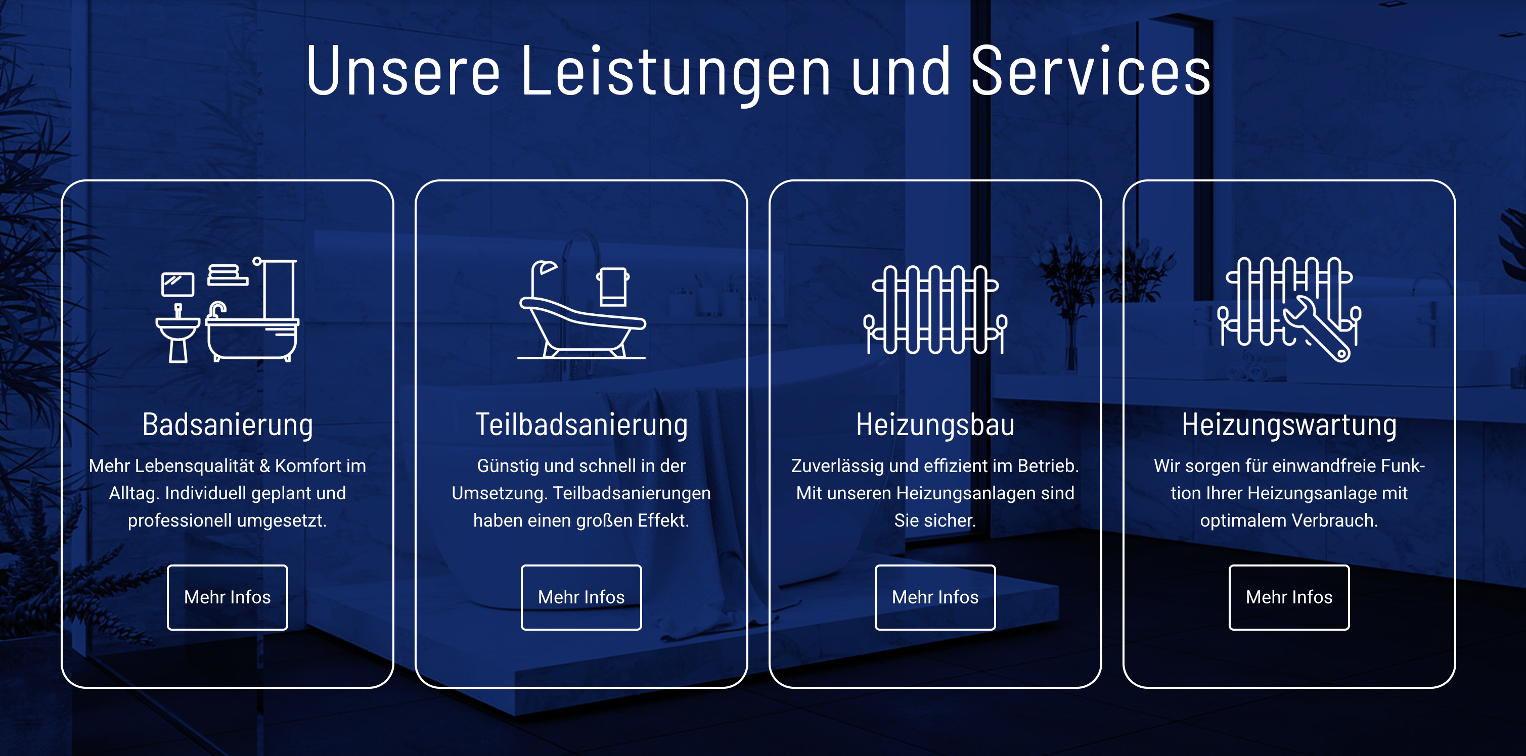 Ausschnitt 1 von 4 der Website von Matthias Hammer Heizung e. K., Stuttgart
