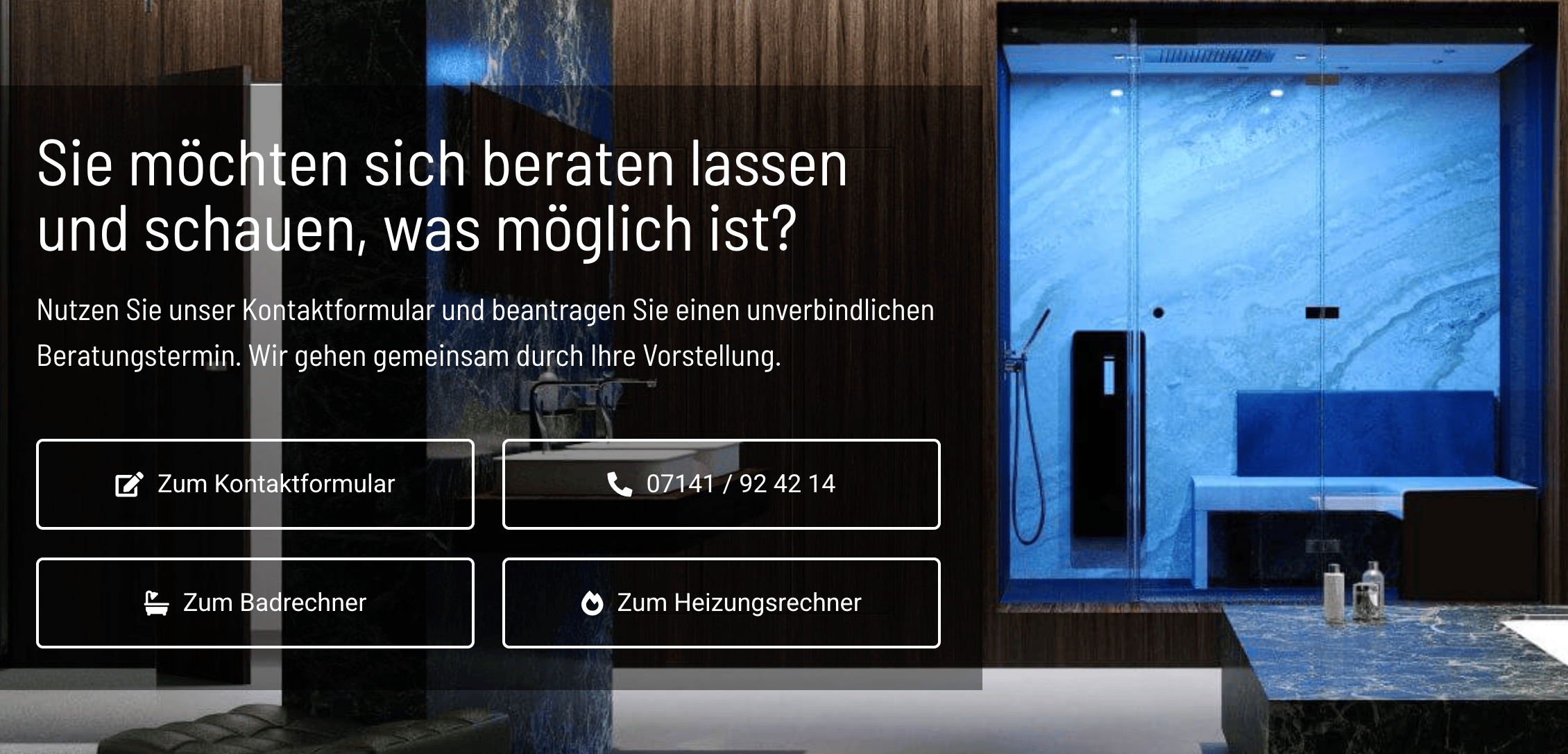 Ausschnitt 4 von 4 der Website von Matthias Hammer Heizung e. K., Stuttgart