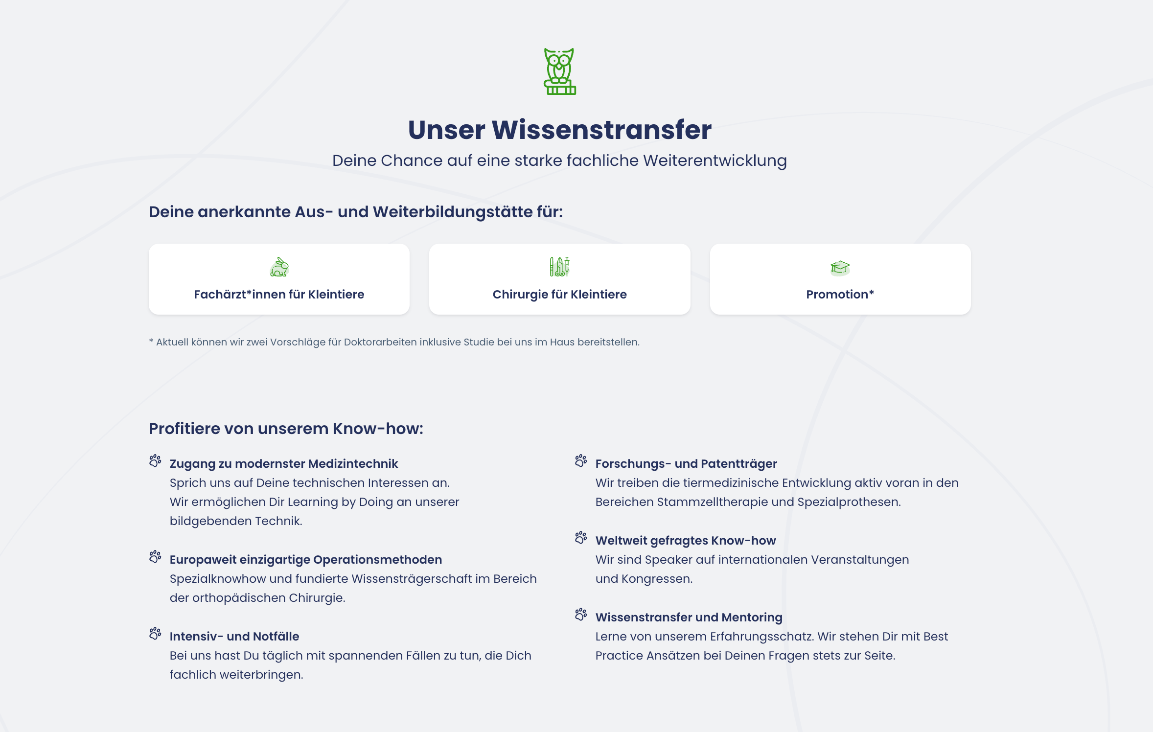 Ausschnitt 2 von 4 der Website von AVETIA – Spezialklinik für Hunde & Katzen, Dresden