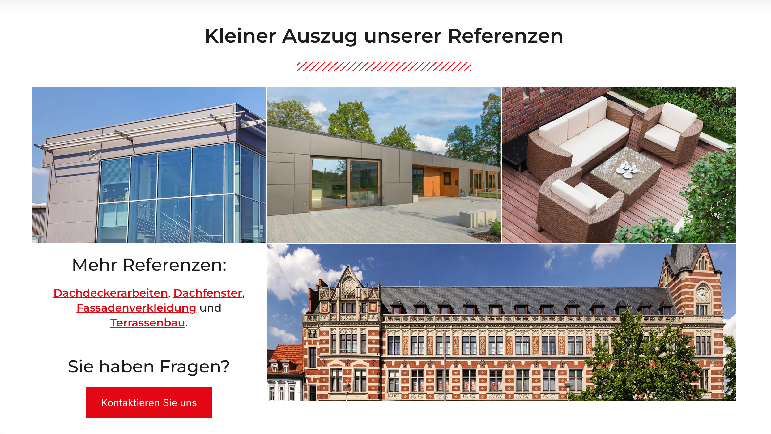 Ausschnitt 4 von 4 der Website von Roland Köhler Dachdecker GmbH, Erfurt