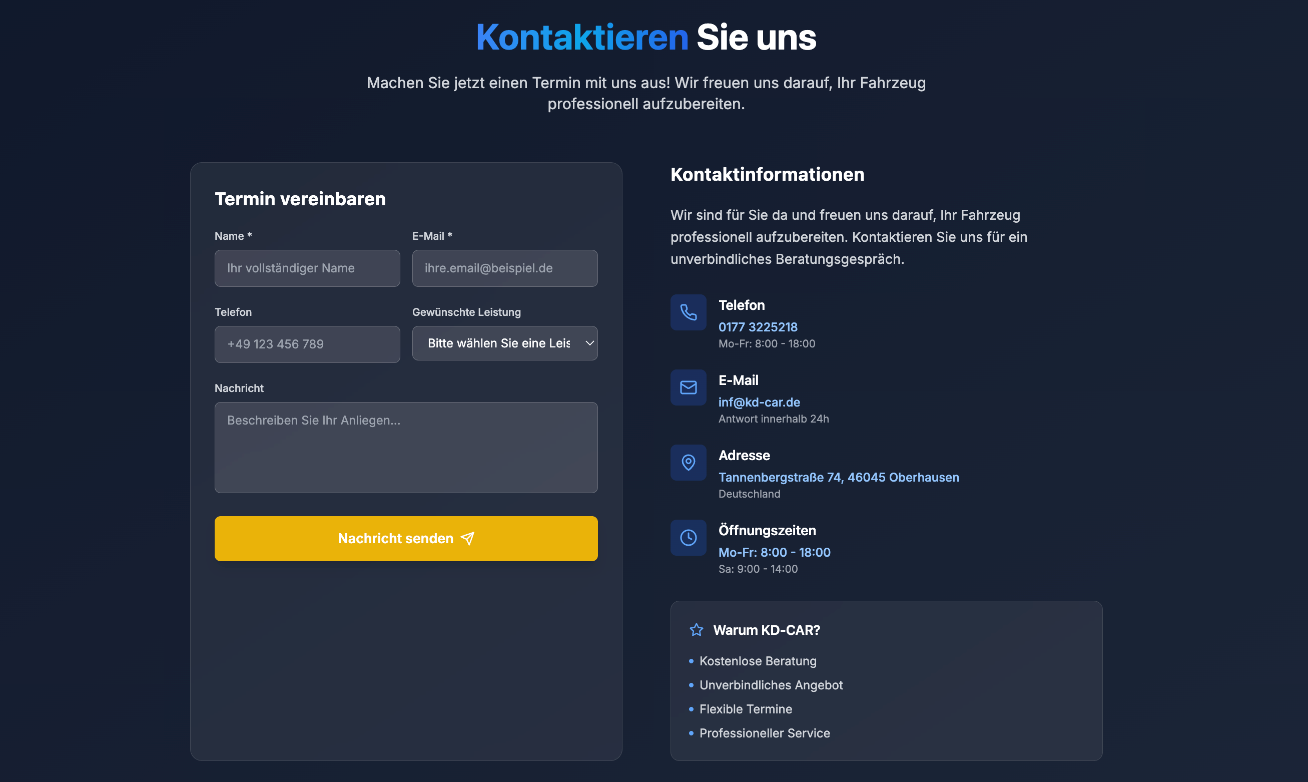 Ausschnitt 3 von 4 der Website von Ismet Müslim Demirel, Oberhausen