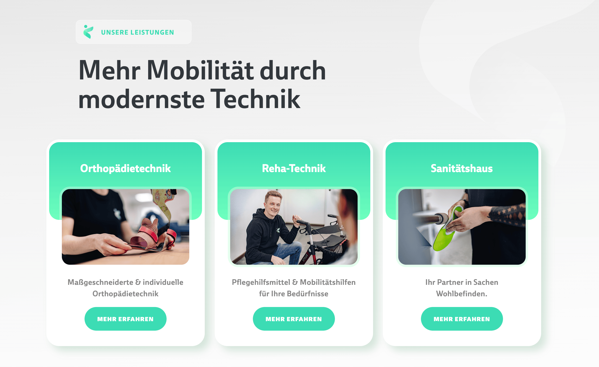 Ausschnitt 4 von 4 der Website von Sanitätshaus Medisan GmbH, Bremen