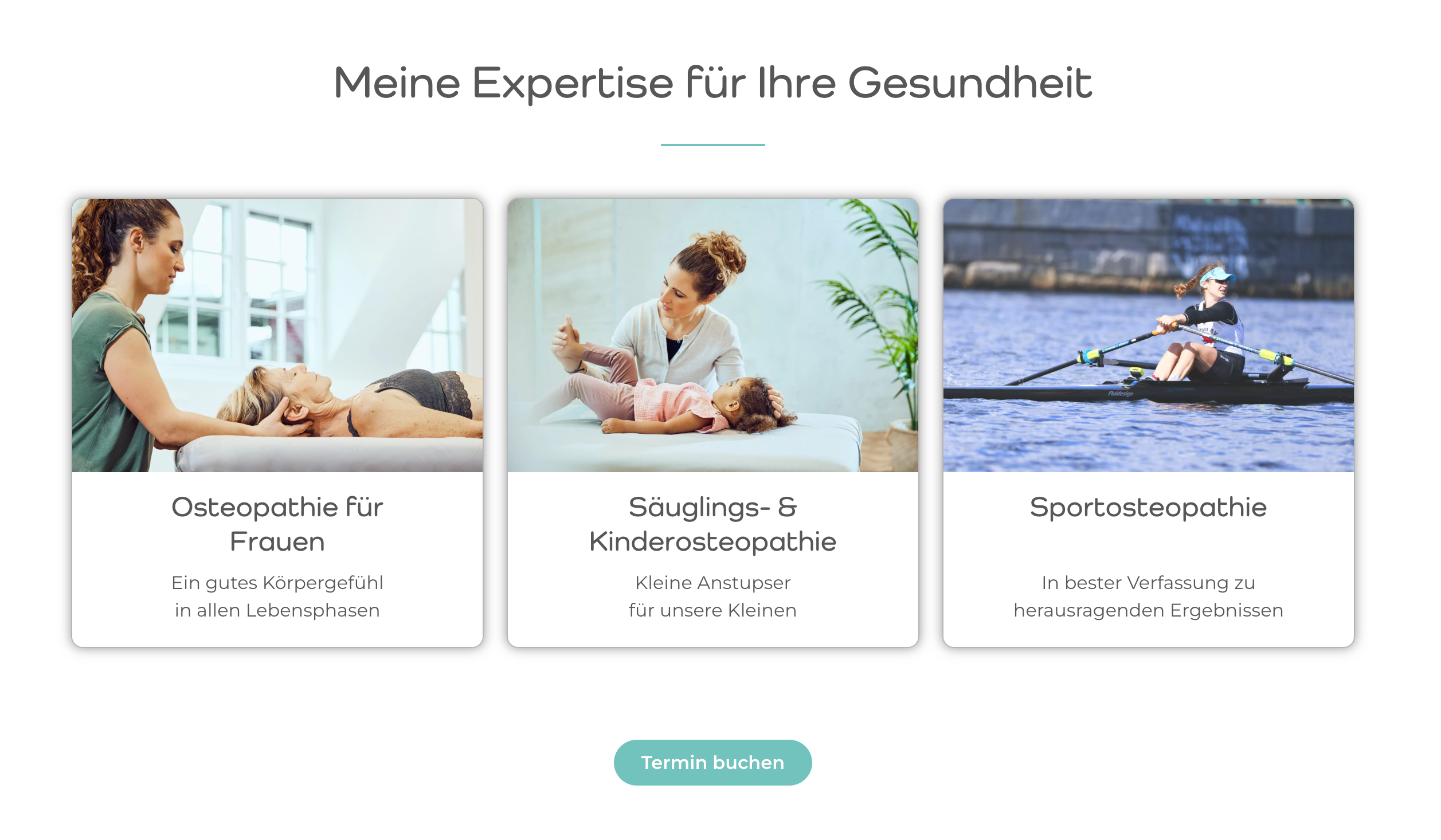 Ausschnitt 1 von 4 der Website von Osteopathie Wiebke Gebauer, Köln