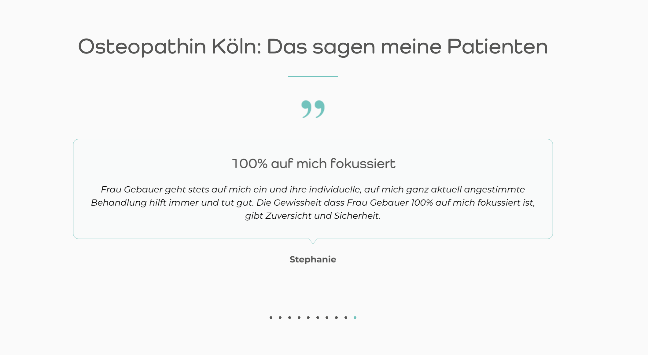 Ausschnitt 3 von 4 der Website von Osteopathie Wiebke Gebauer, Köln