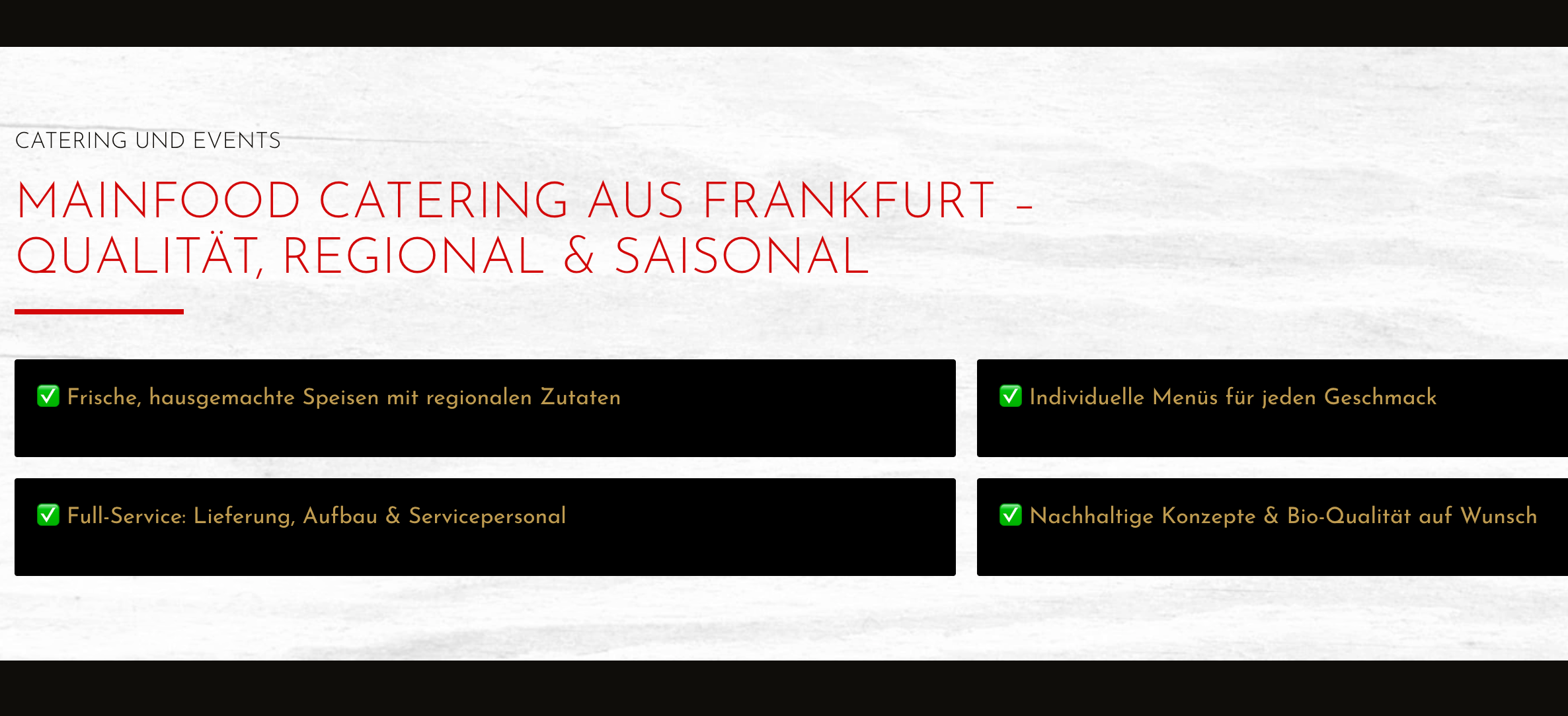 Ausschnitt 1 von 4 der Website von Manfood OHG, Main-Taunus-Kreis