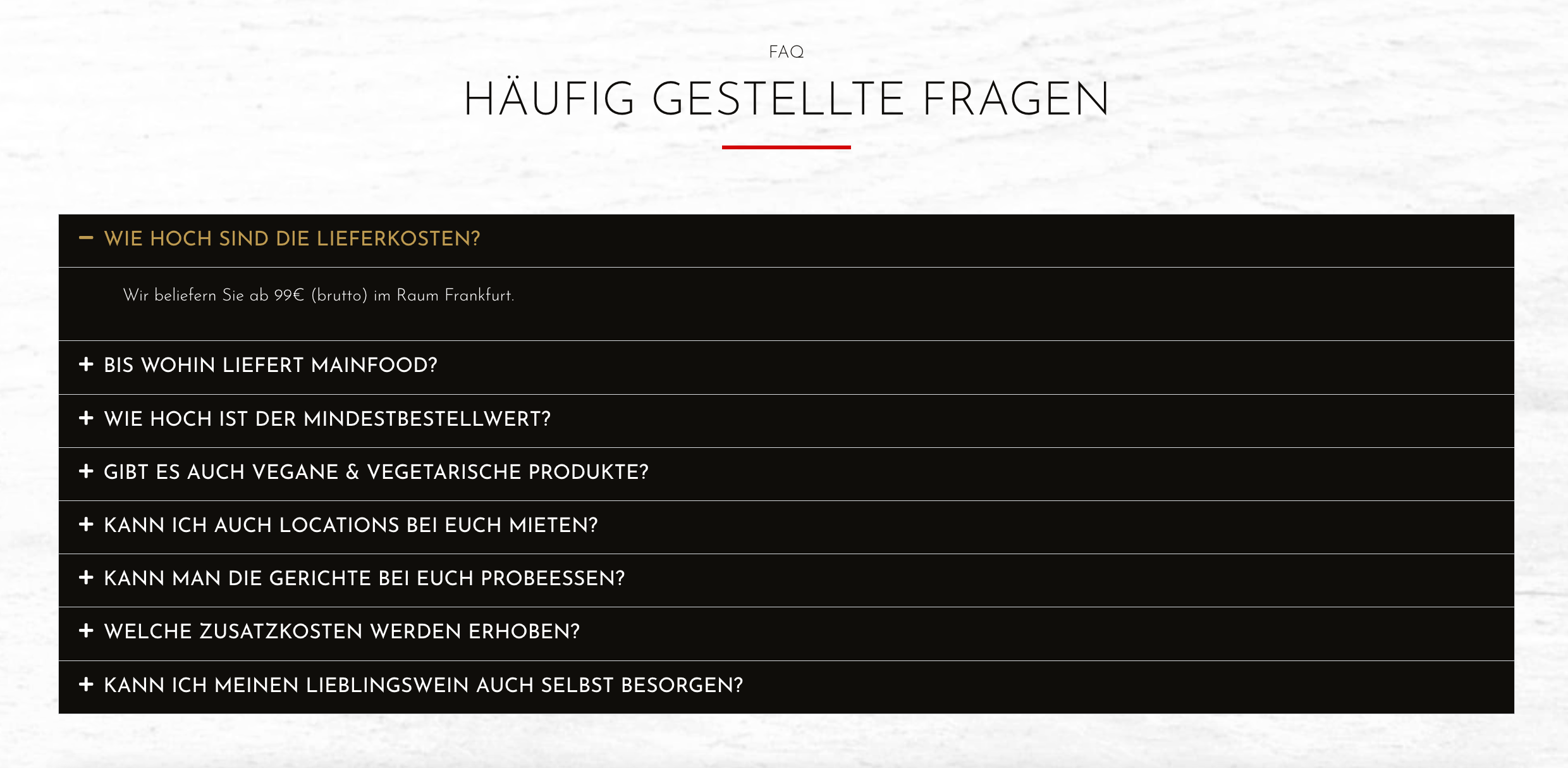 Ausschnitt 4 von 4 der Website von Manfood OHG, Main-Taunus-Kreis