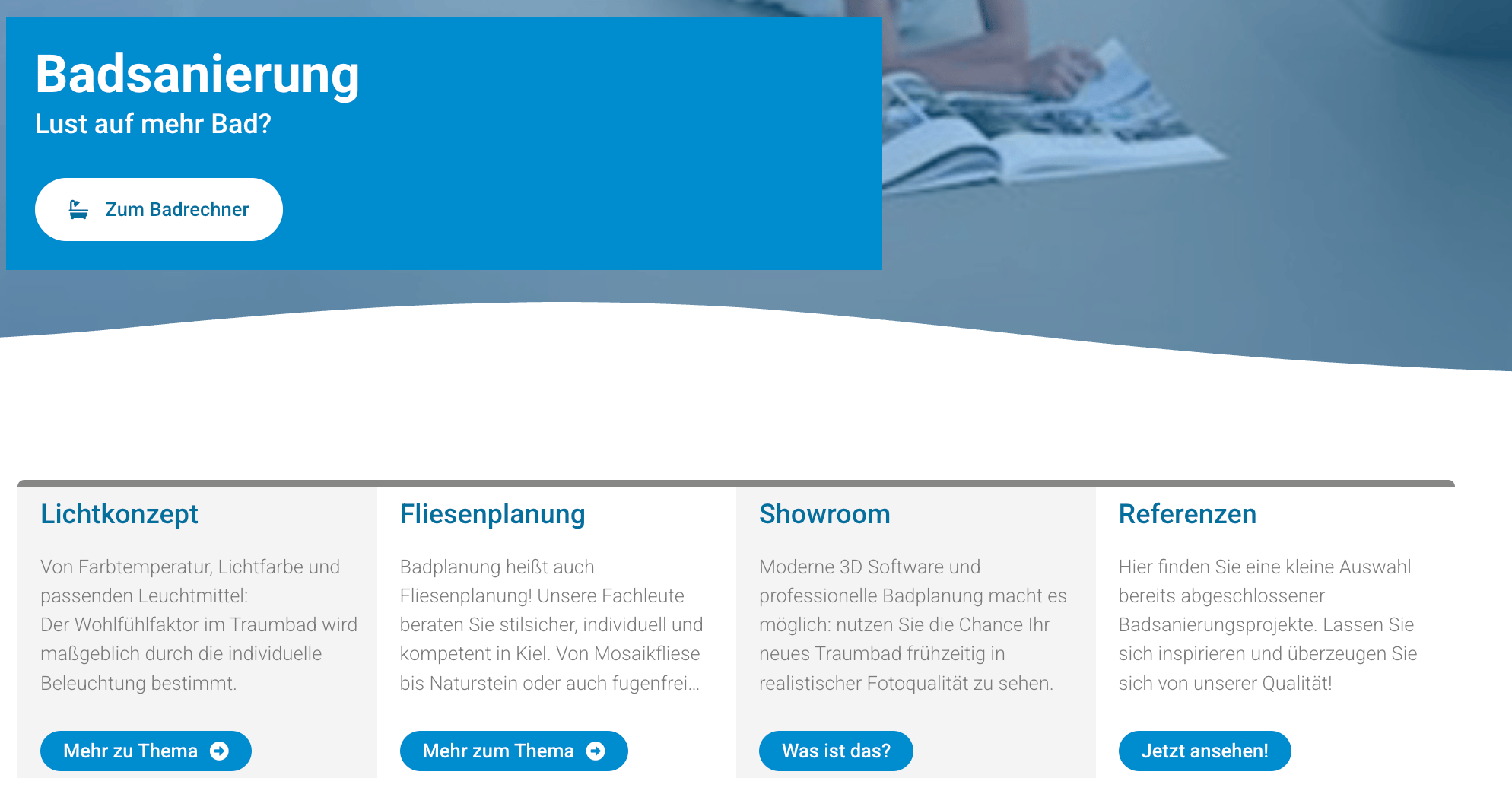 Ausschnitt 2 von 4 der Website von Leuch GmbH & Co. KG, Kiel