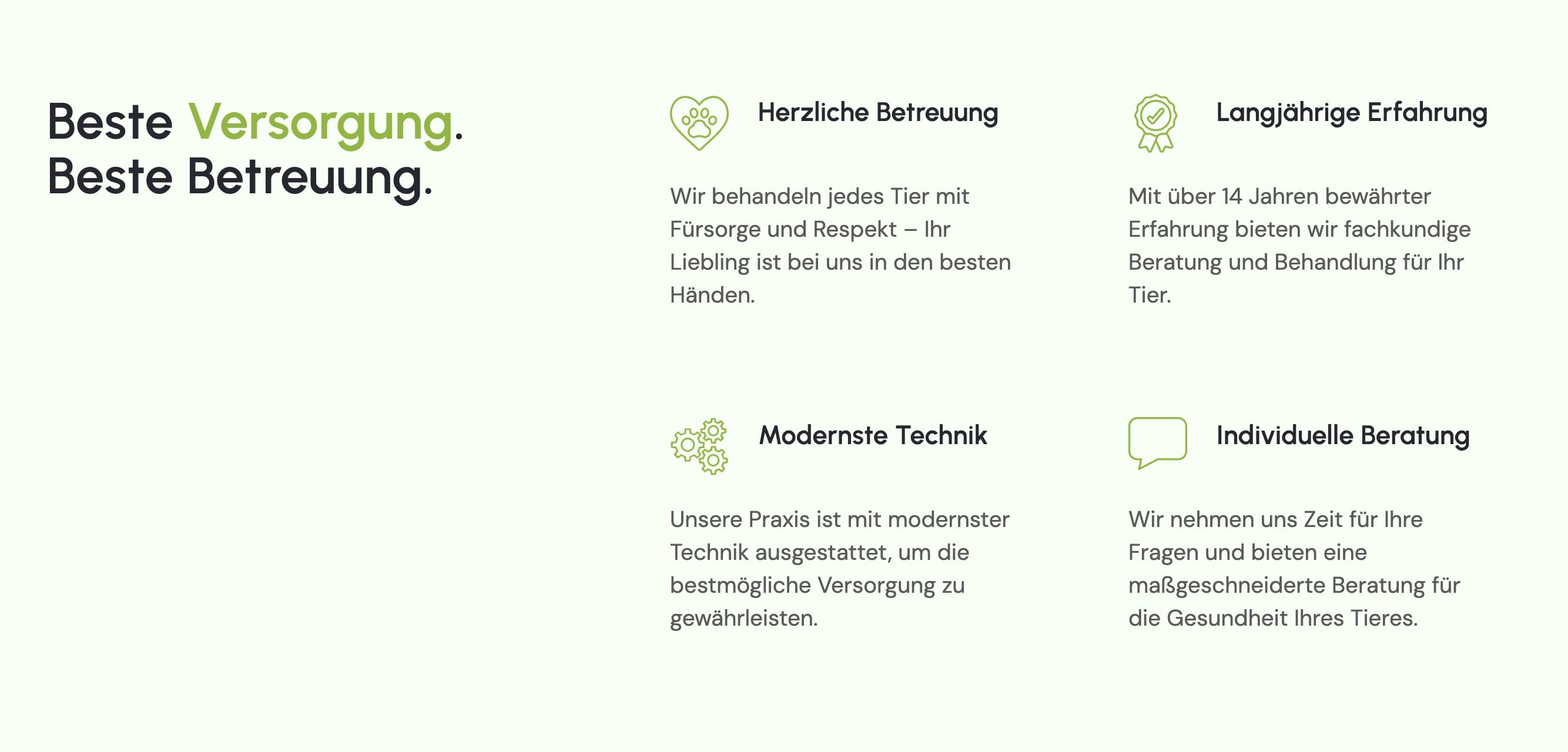 Ausschnitt 4 von 4 der Website von Tierarztpraxis Dr. Boye, Kassel