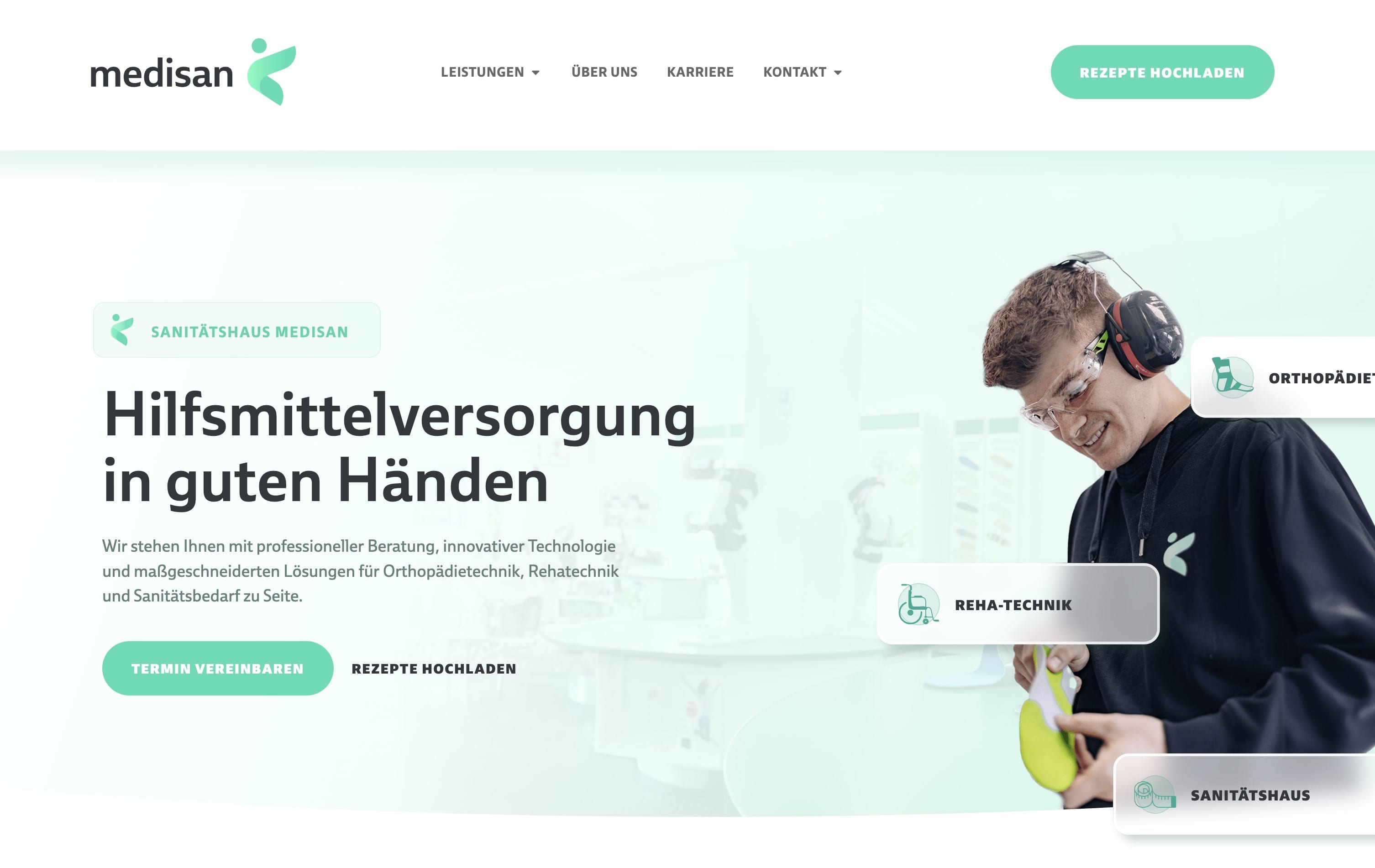 Screenshot der Website