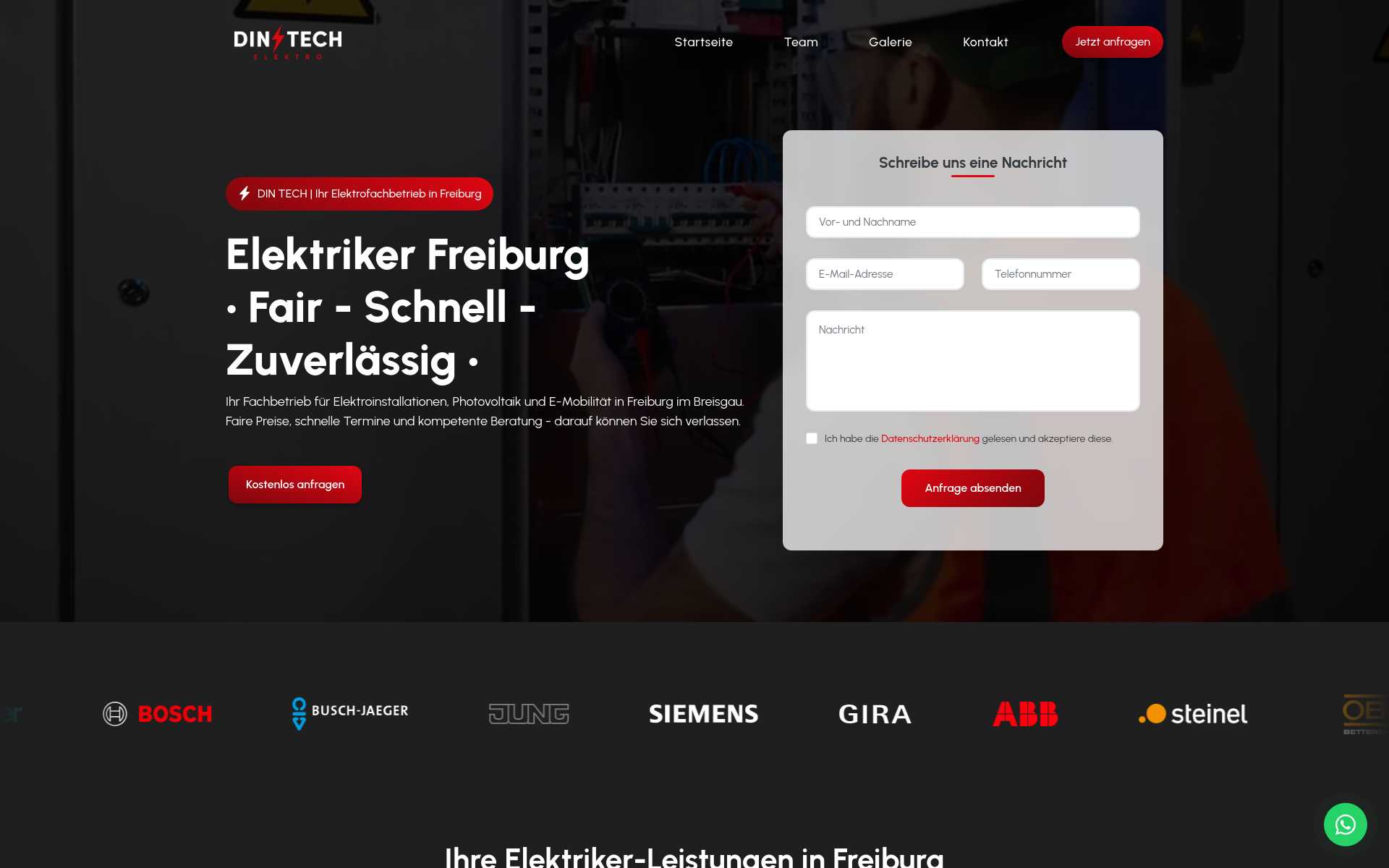 Screenshot der Website