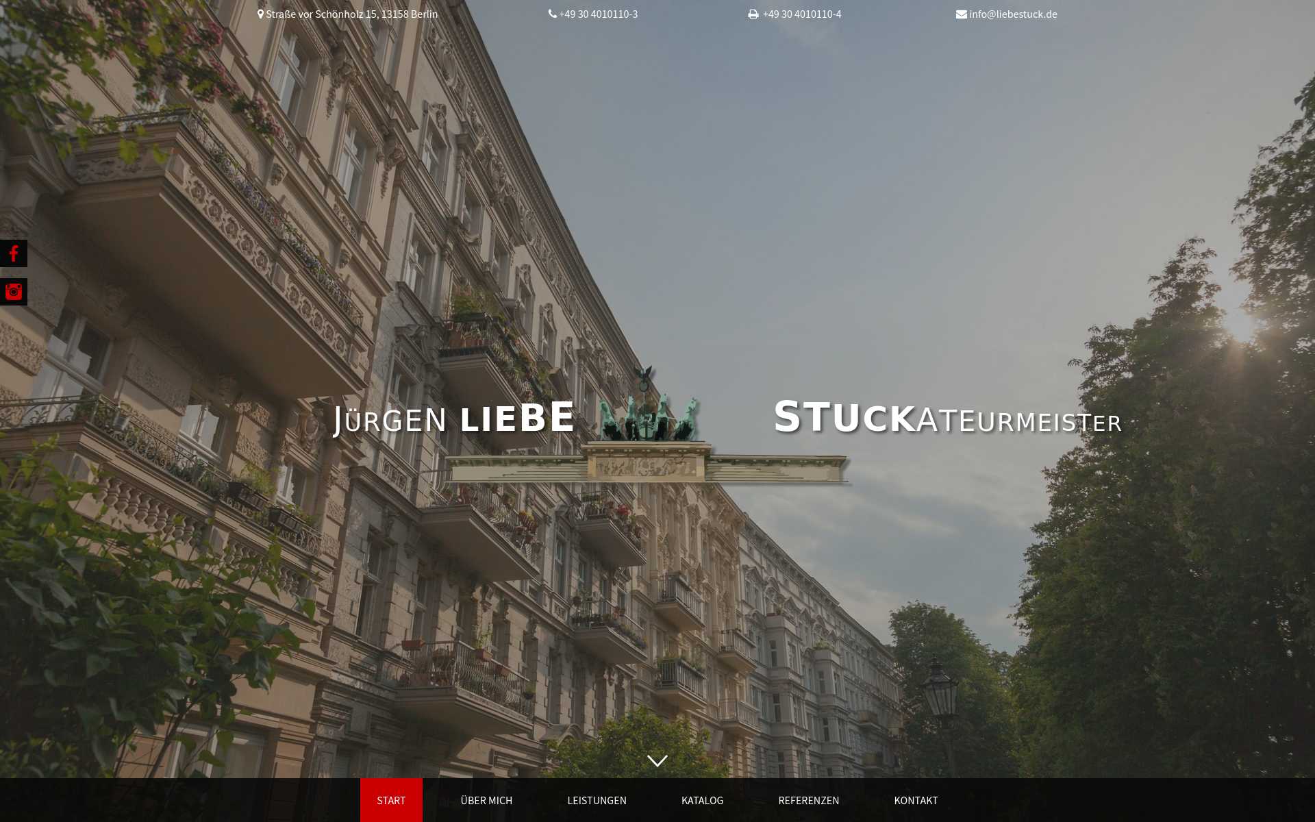 Screenshot der Website