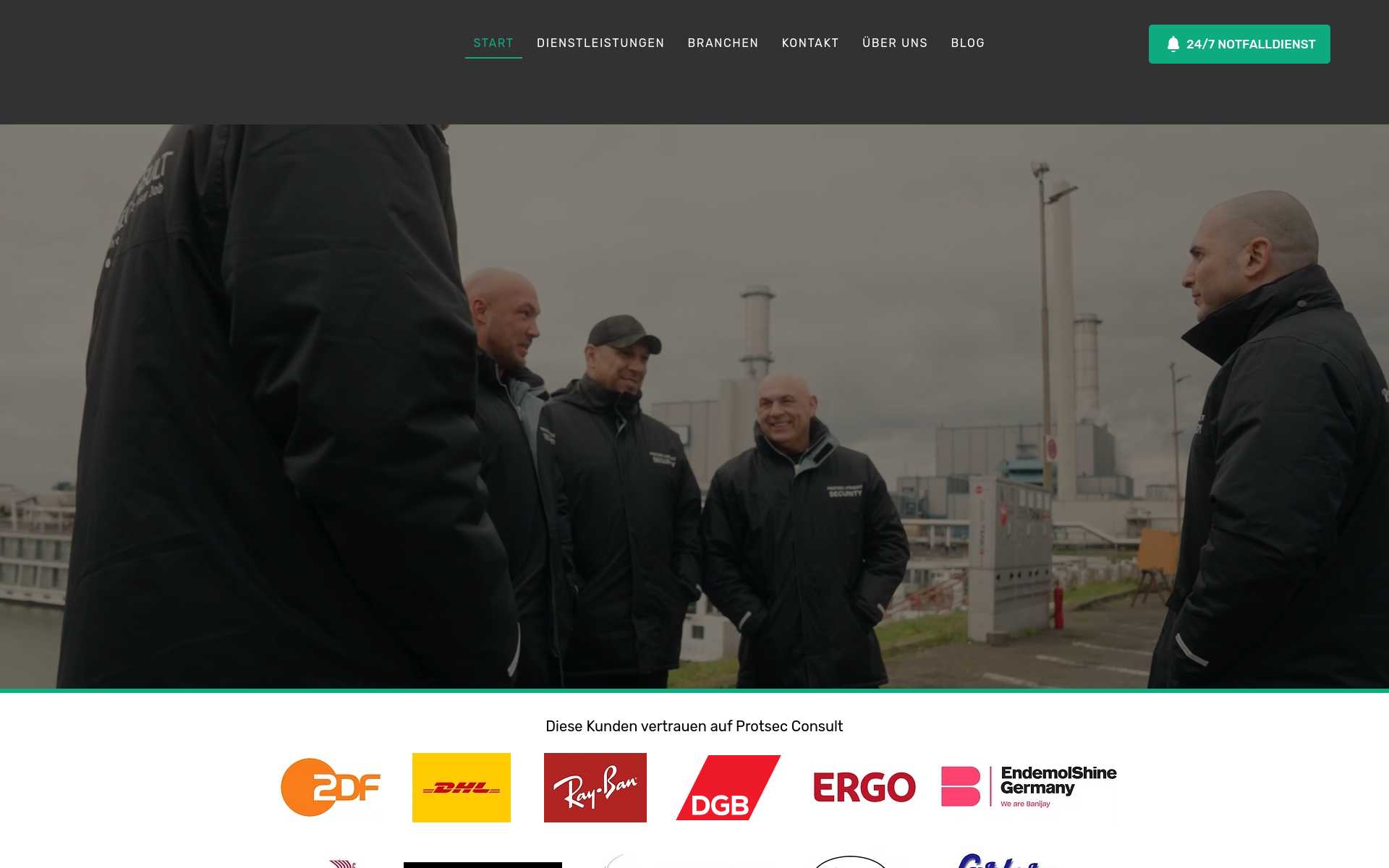 Screenshot der Website