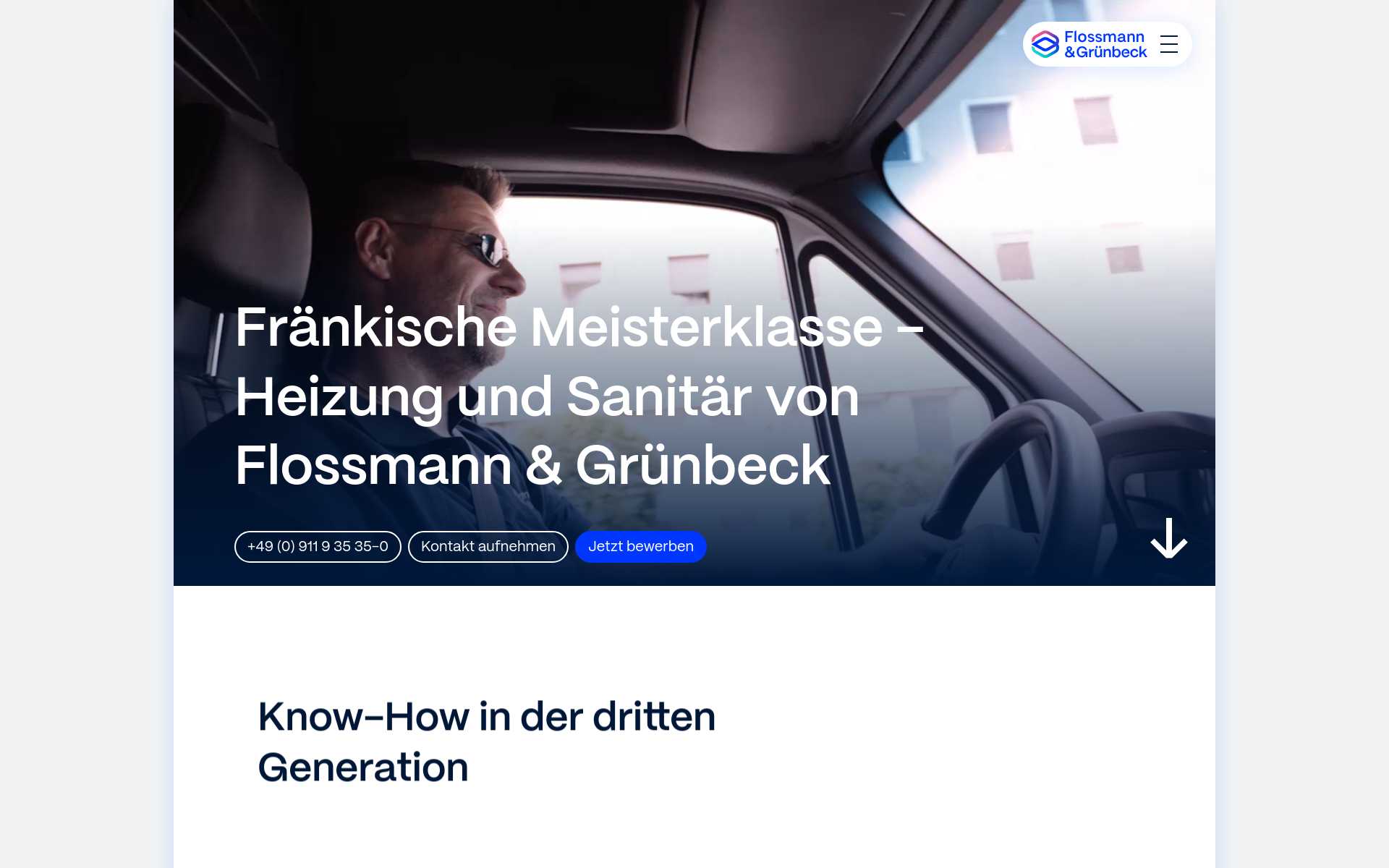 Screenshot der Website