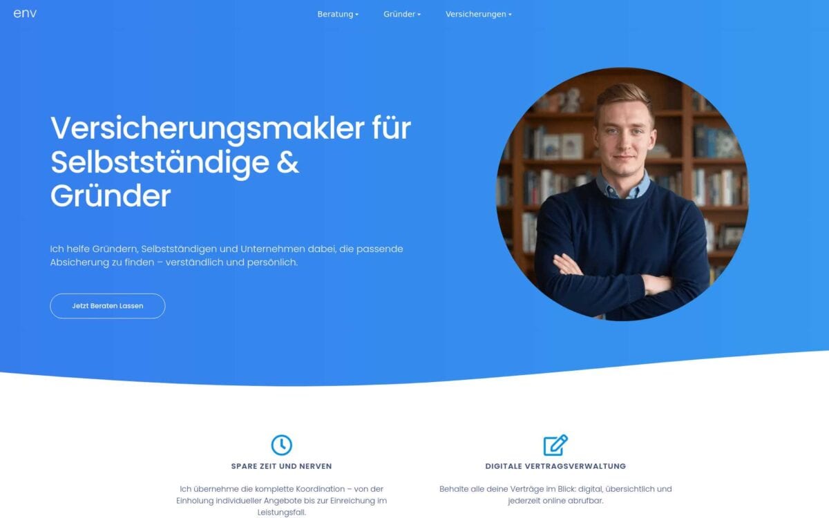 Screenshot der Website