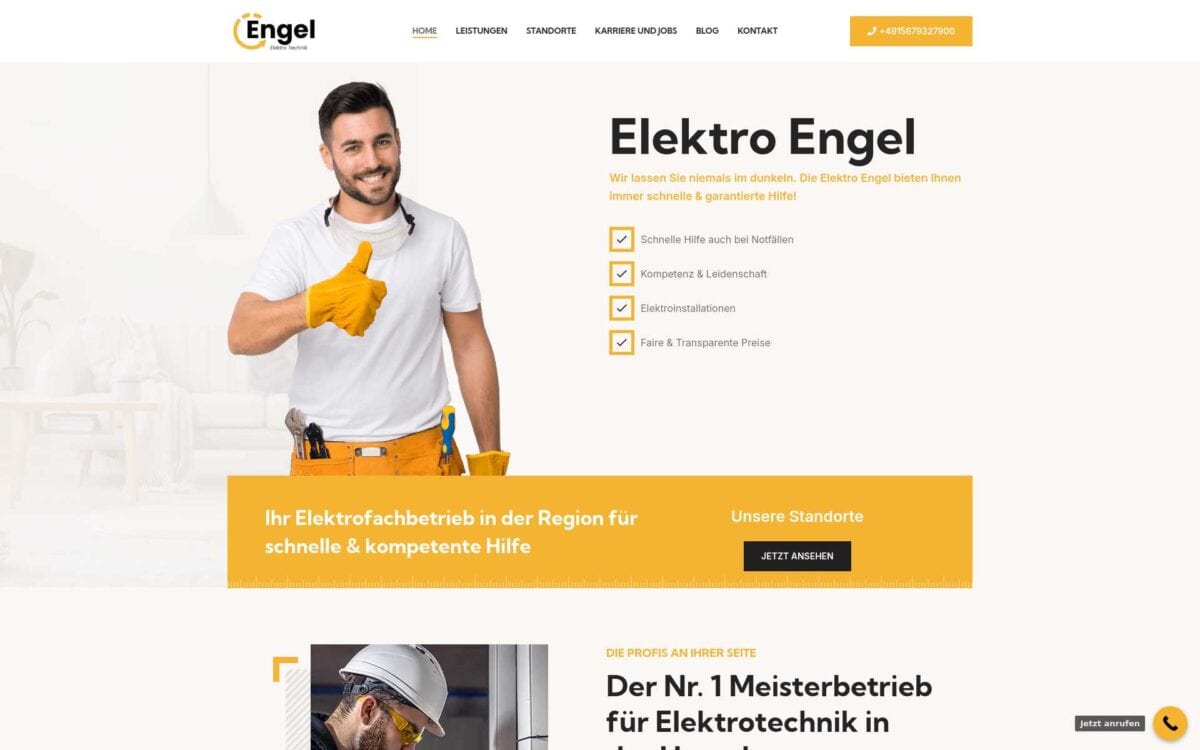 Screenshot der Website