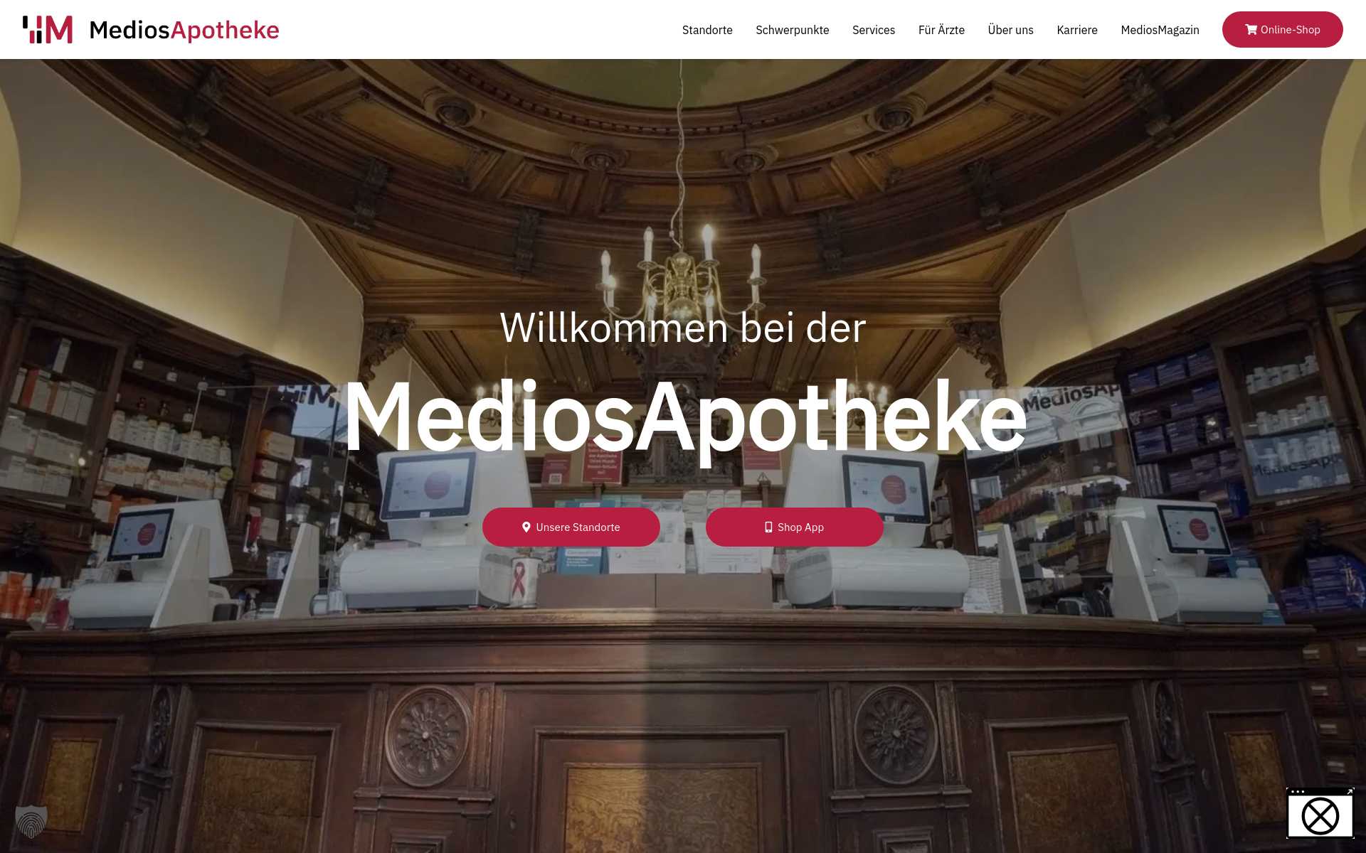 Screenshot der Website