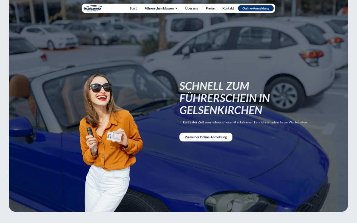 Screenshot der Website
