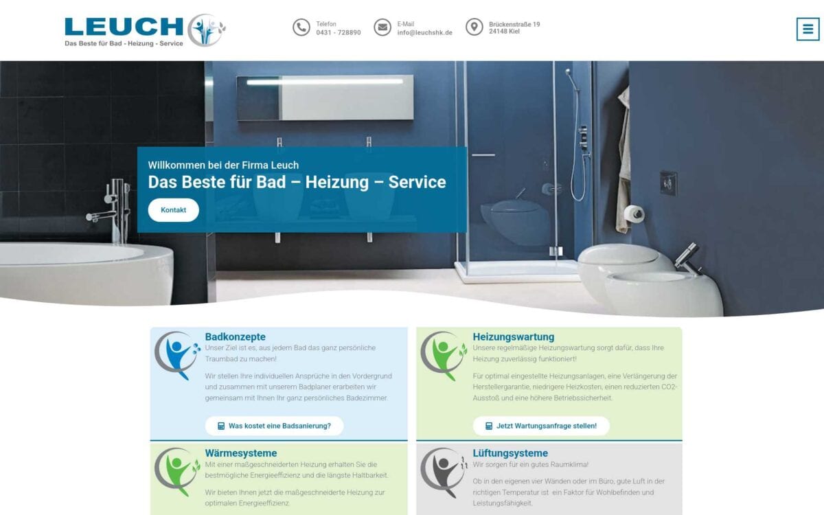 Screenshot der Website