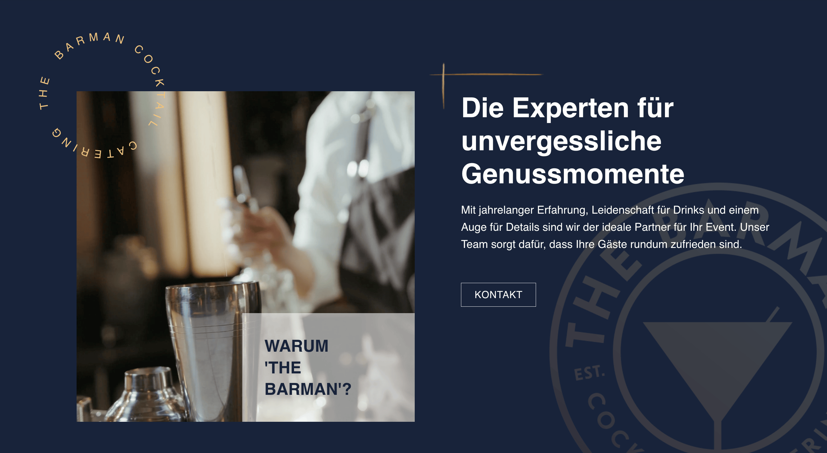 Ausschnitt 1 von 4 der Website von The Barman Dresden, Dresden
