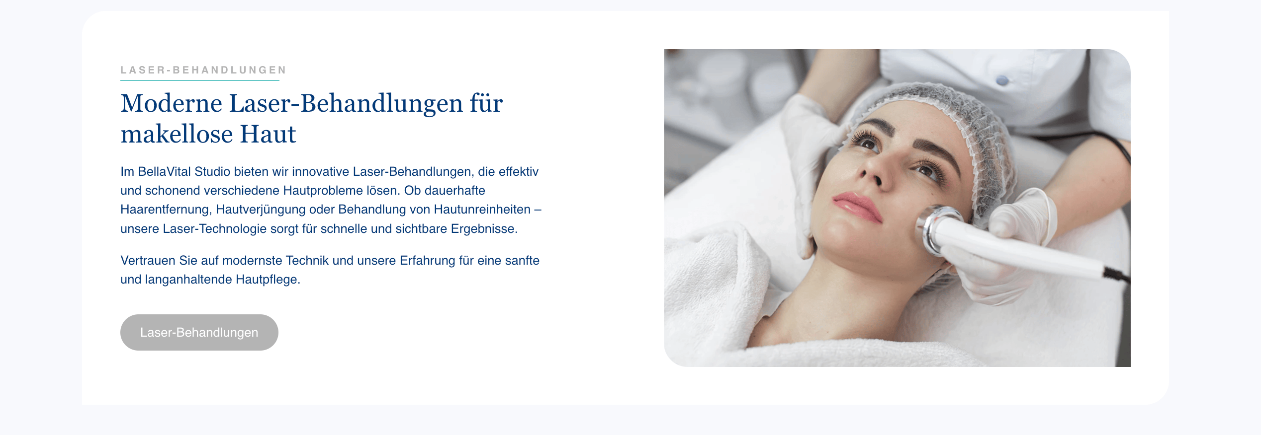 Ausschnitt 1 von 4 der Website von Bella Vital, Berlin