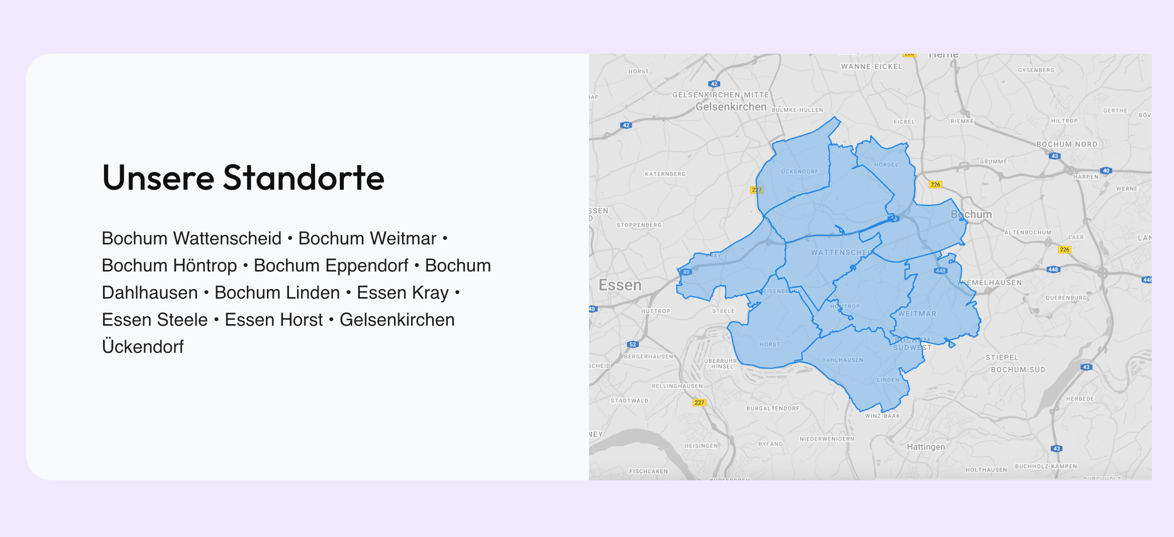 Ausschnitt 3 von 4 der Website von Behome Care UG, Bochum