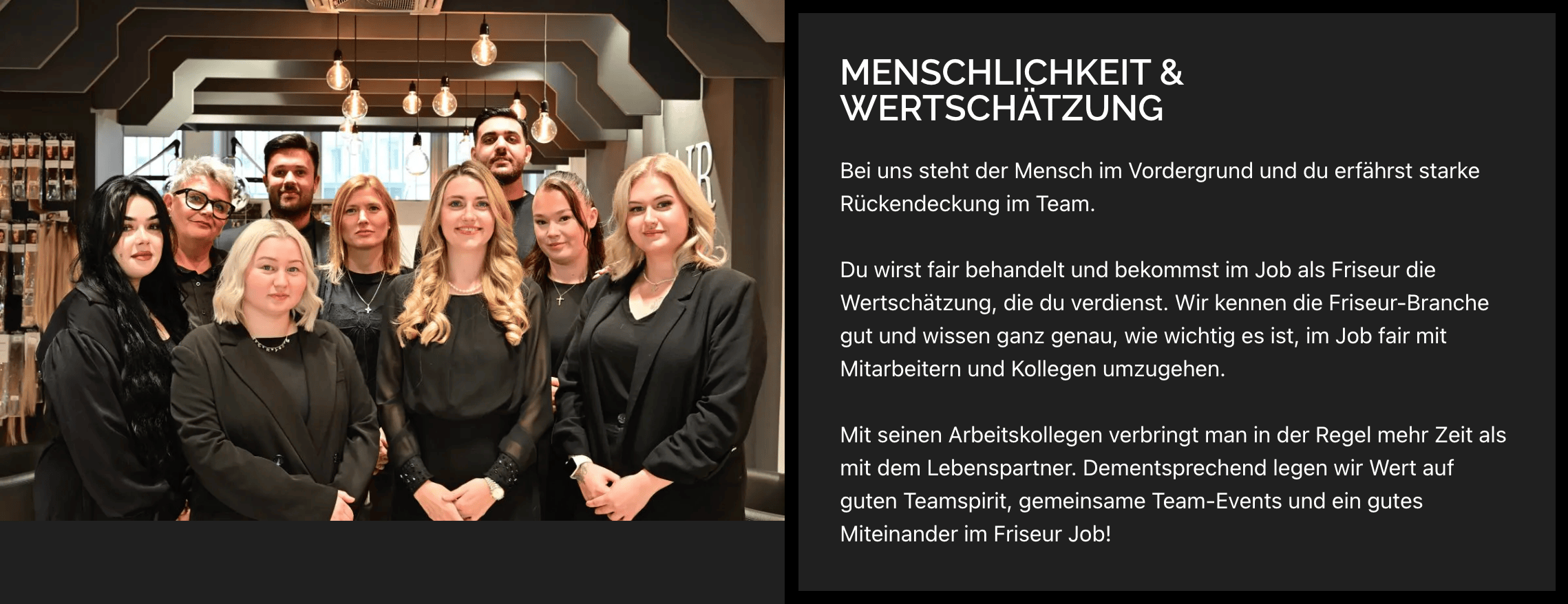 Ausschnitt 2 von 4 der Website von HAIR DORTMUND GMBH, Dortmund