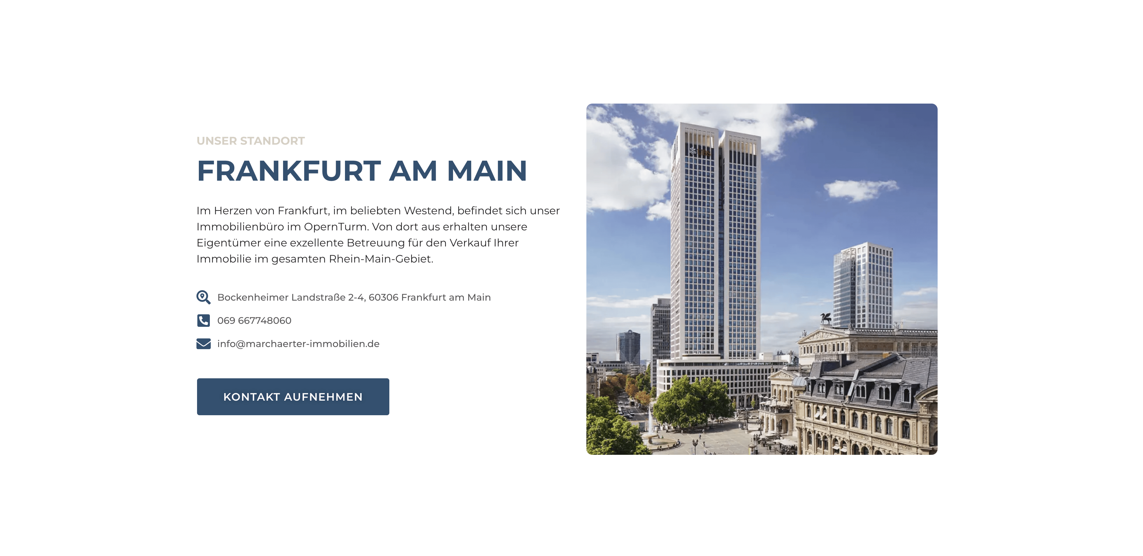 Ausschnitt 3 von 4 der Website von MARC HÄRTER IMMOBILIEN, Frankfurt am Main