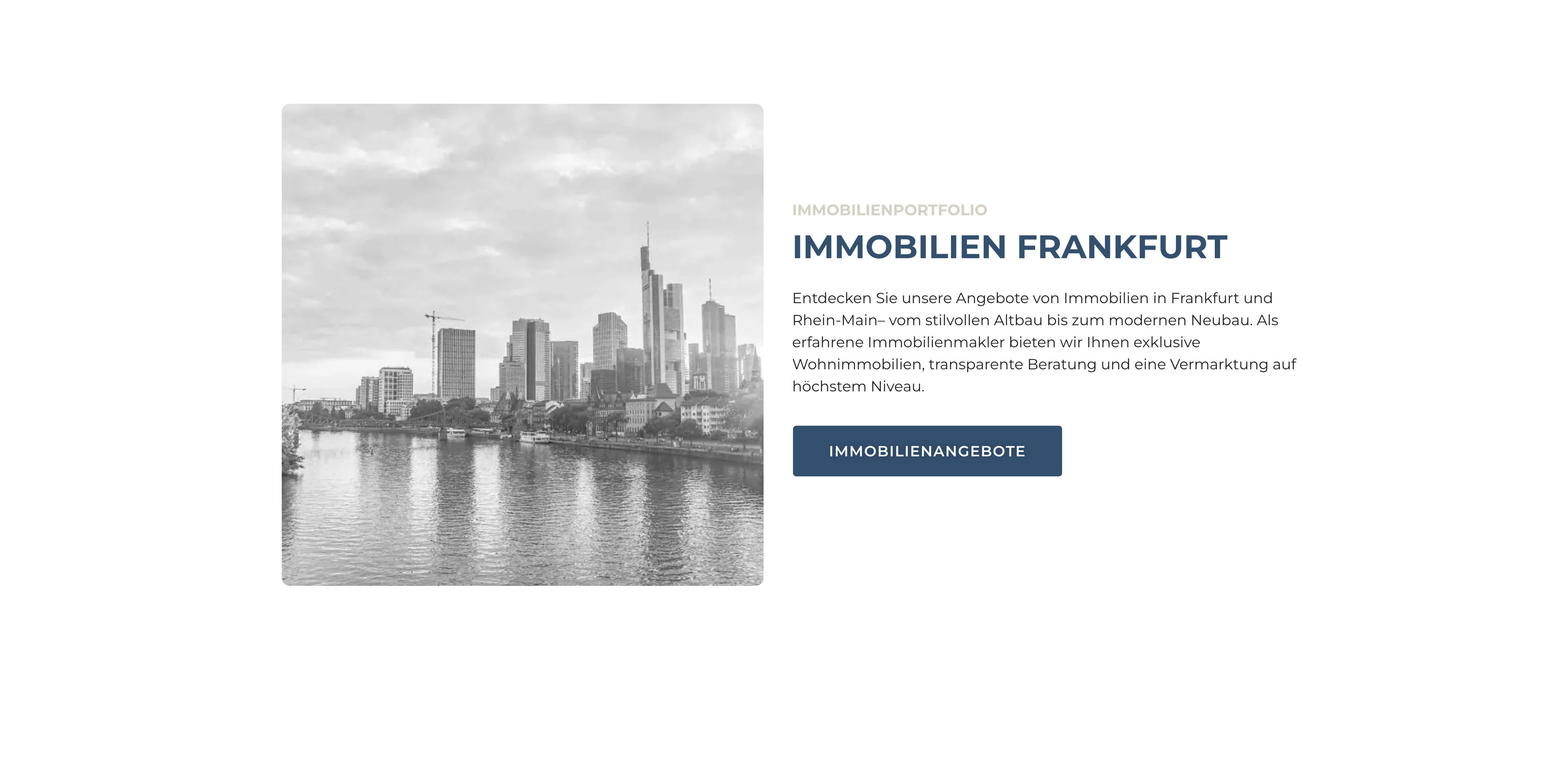 Ausschnitt 2 von 4 der Website von MARC HÄRTER IMMOBILIEN, Frankfurt am Main