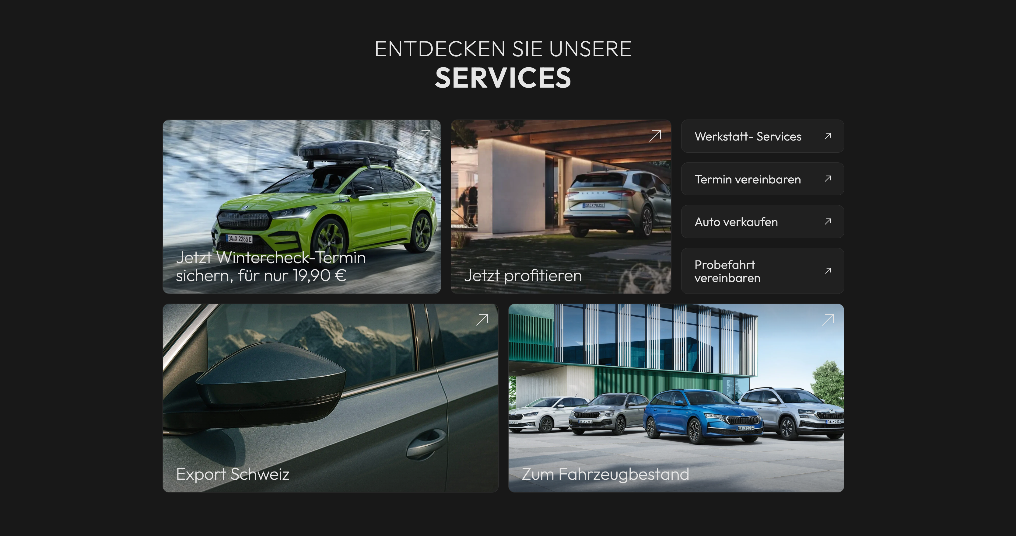 Ausschnitt 1 von 4 der Website von Autohaus Waser GmbH, Landkreis Waldshut