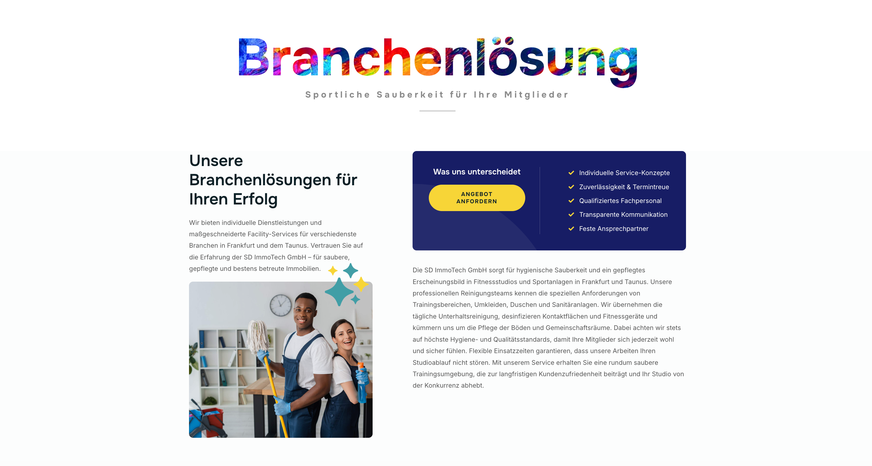 Ausschnitt 3 von 4 der Website von SD ImmoTech GmbH, Frankfurt am Main