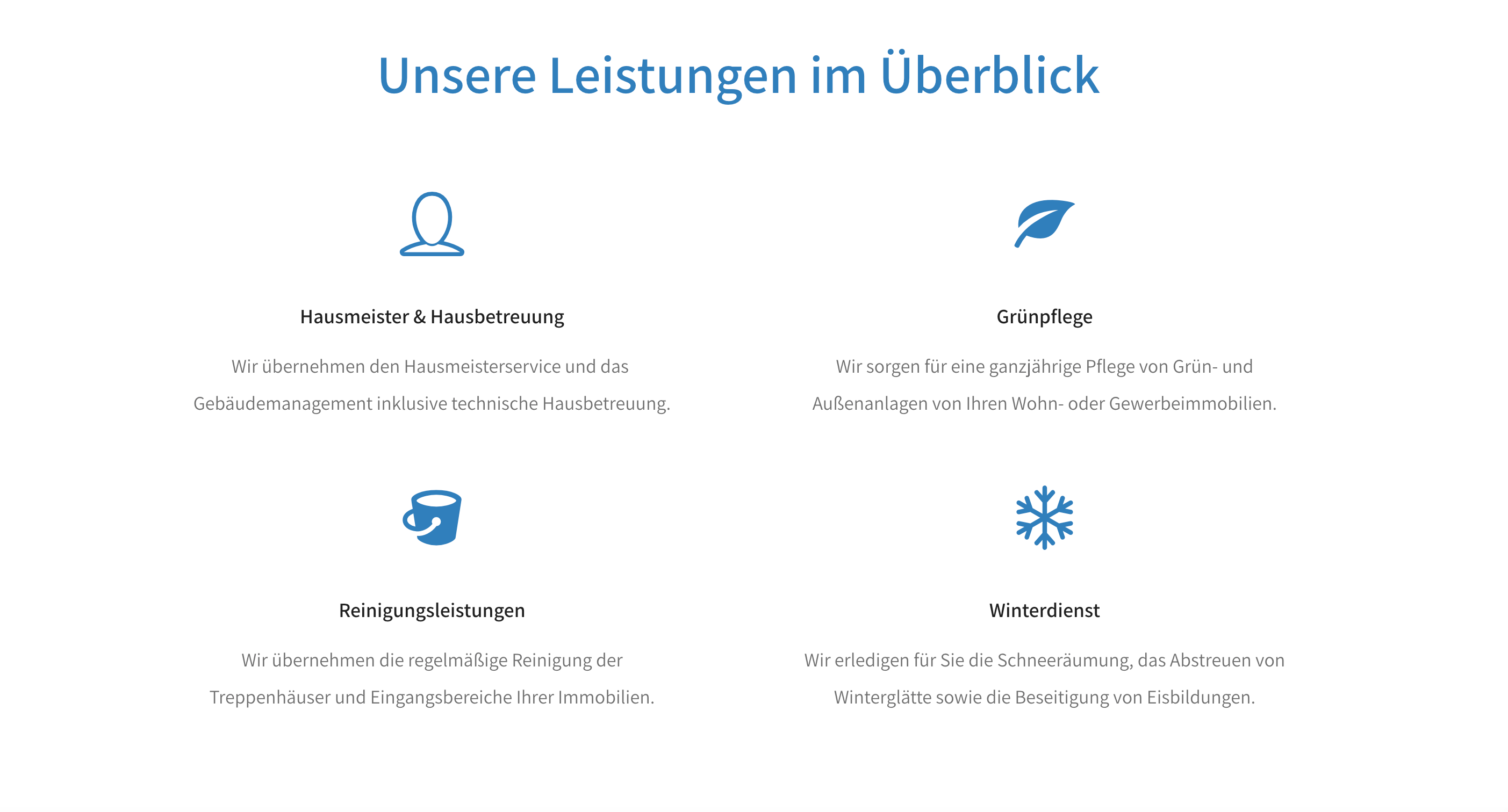 Ausschnitt 1 von 4 der Website von Malige Dienstleistungen, Dortmund