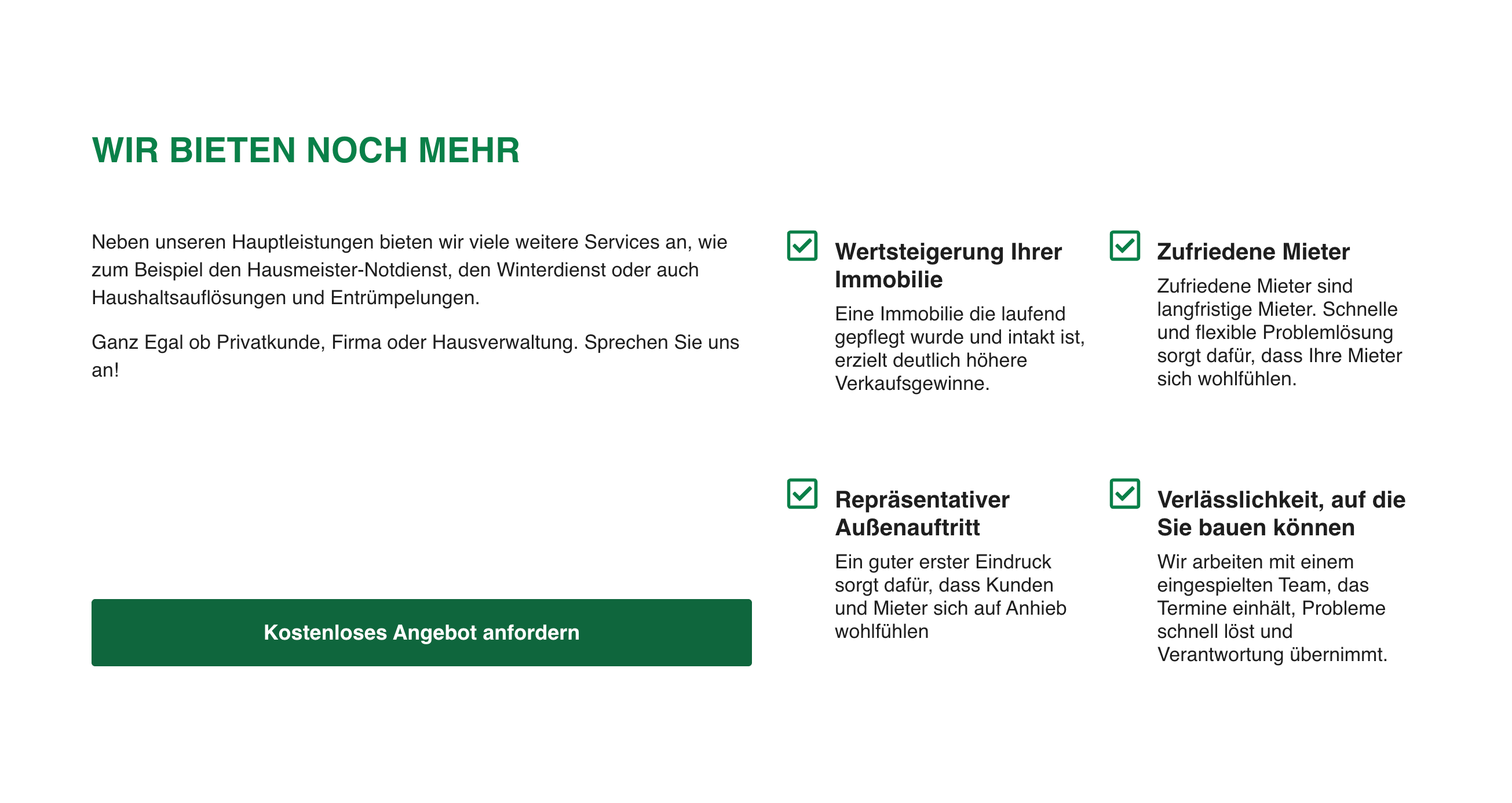 Ausschnitt 5 von 5 der Website von Hausmeisterservice Winski GmbH i.G., Dortmund