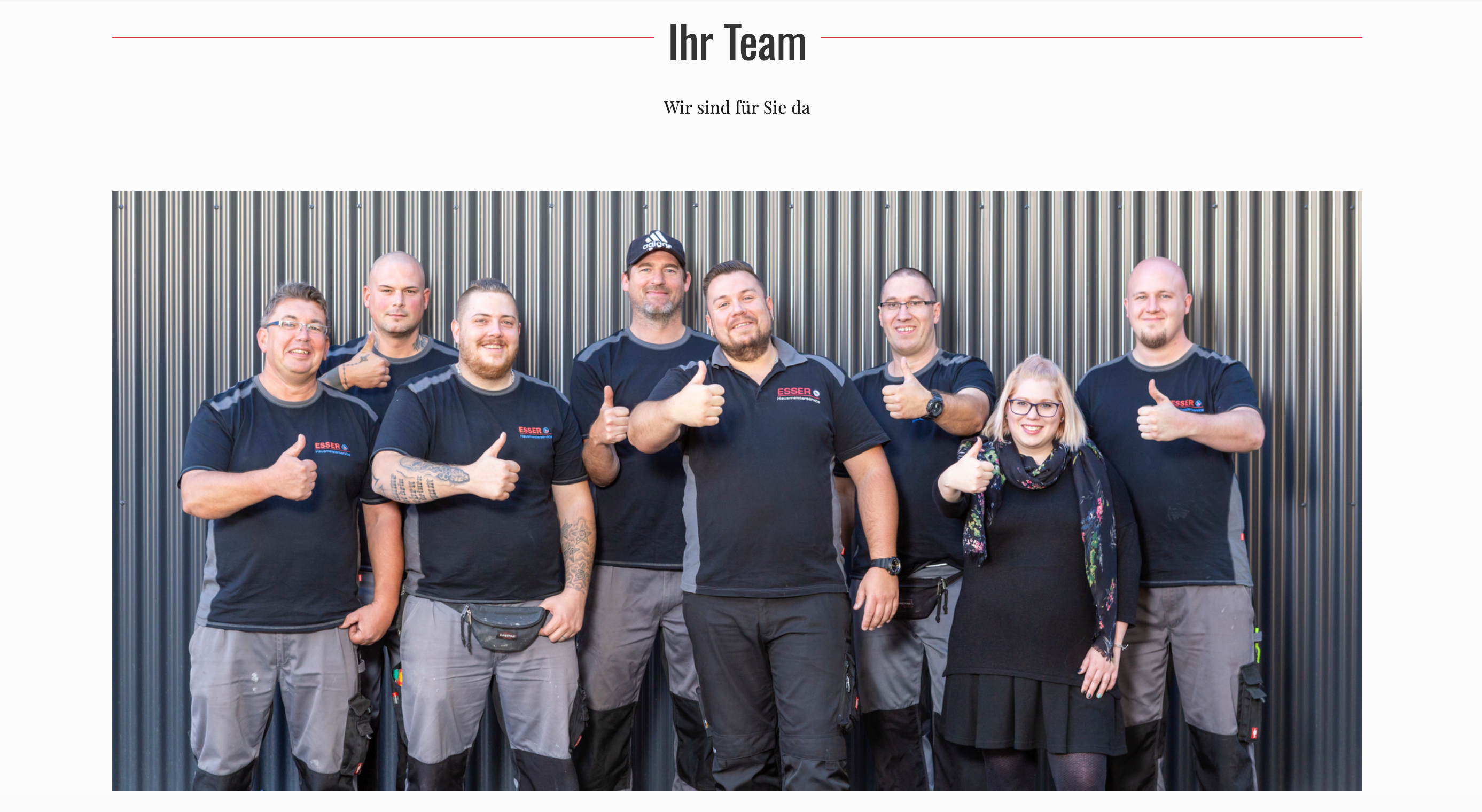 Ausschnitt 4 von 4 der Website von Hausmeisterservice-Esser, Köln
