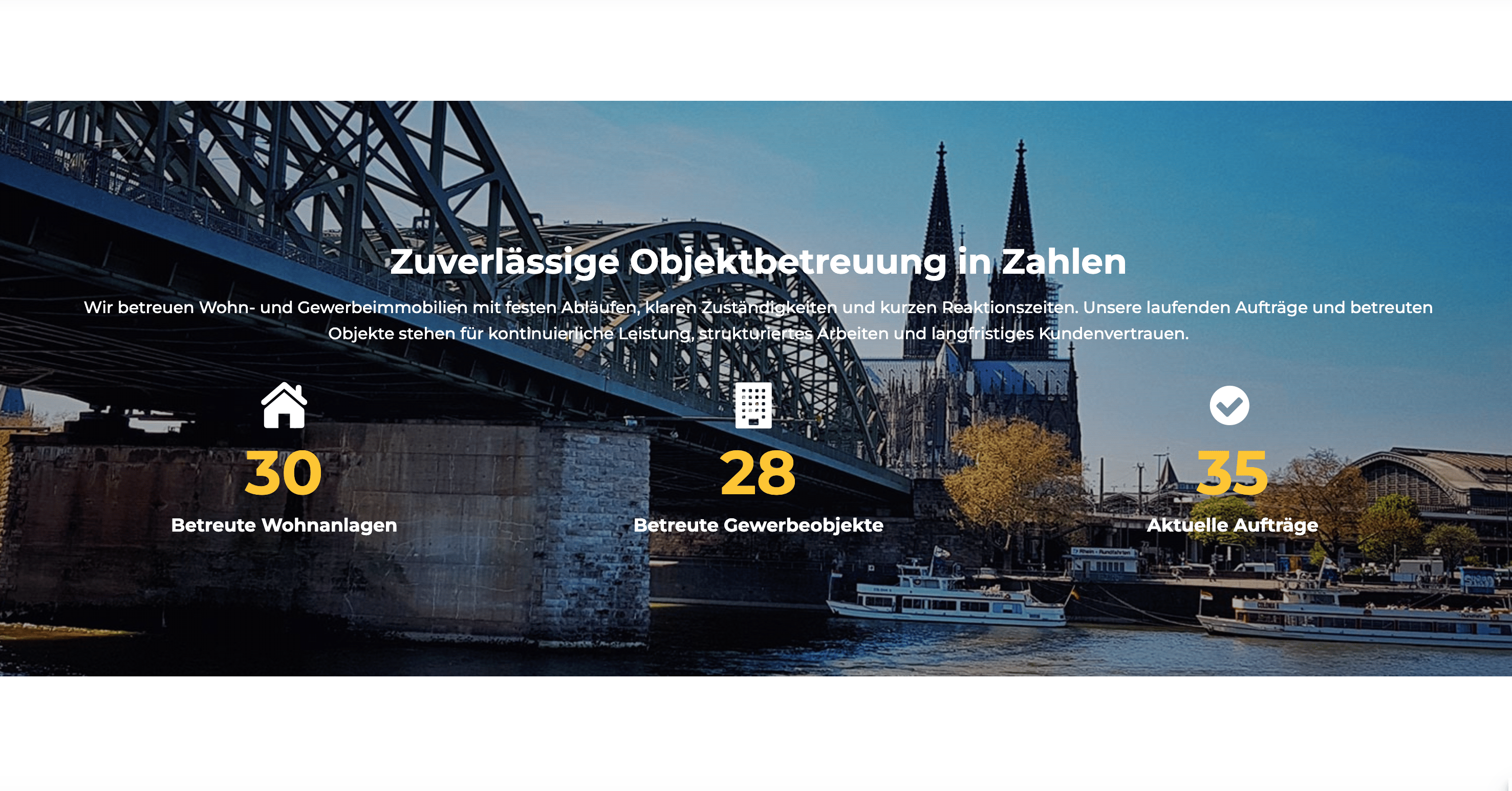 Ausschnitt 2 von 4 der Website von T&A Hausmeister, Köln