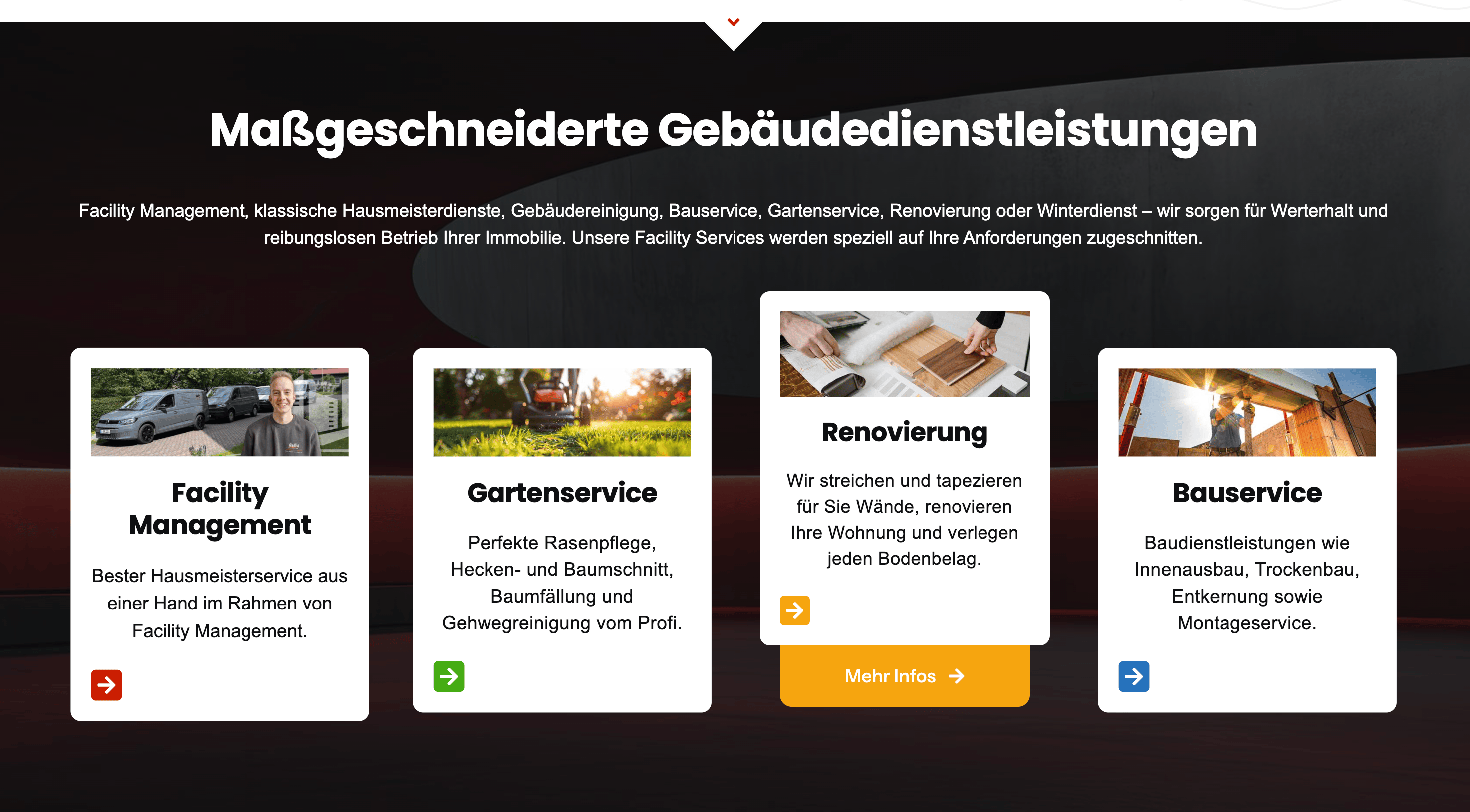 Ausschnitt 3 von 4 der Website von BHS Bau- und Hausmeisterservice Tiede GmbH, Leipzig