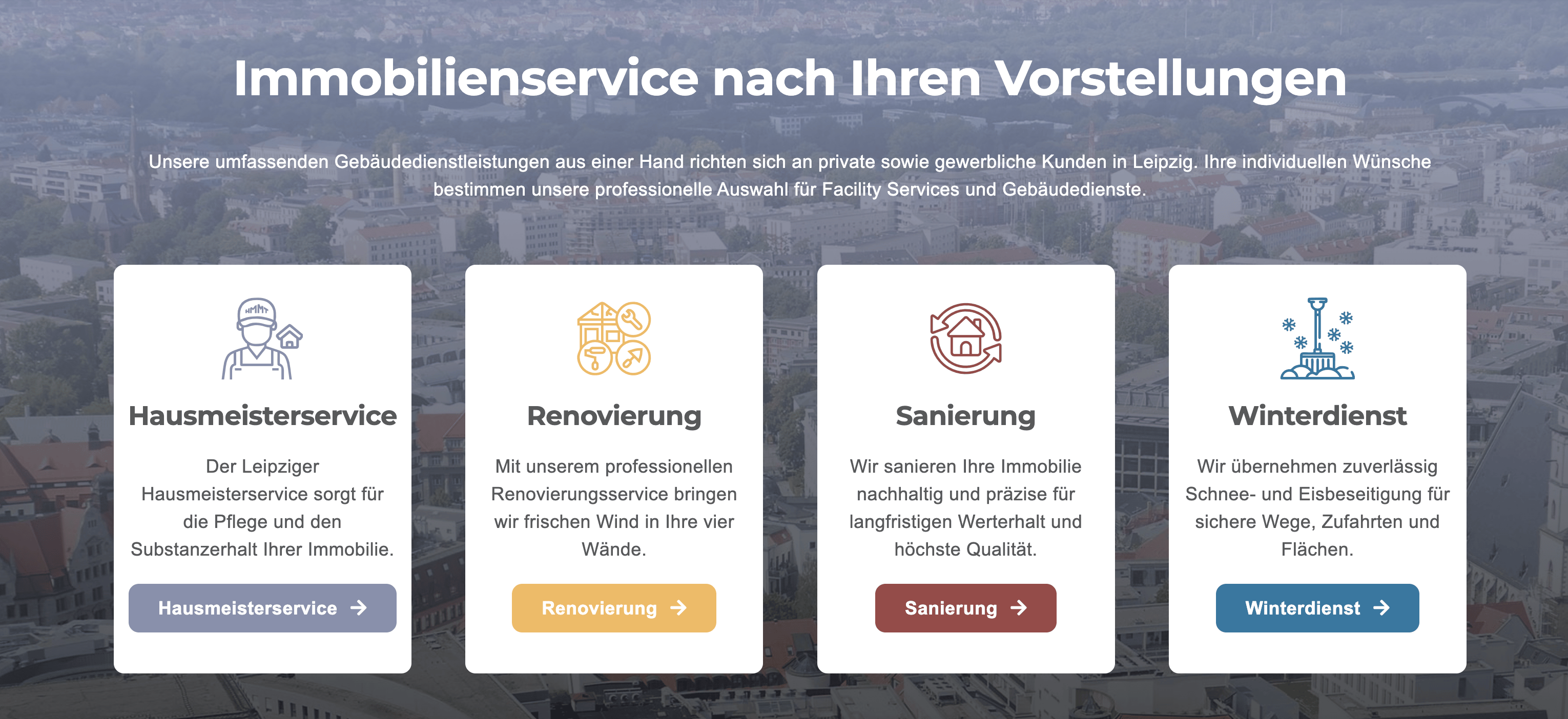 Ausschnitt 3 von 4 der Website von HMMT Gebäudeservice GbR, Leipzig